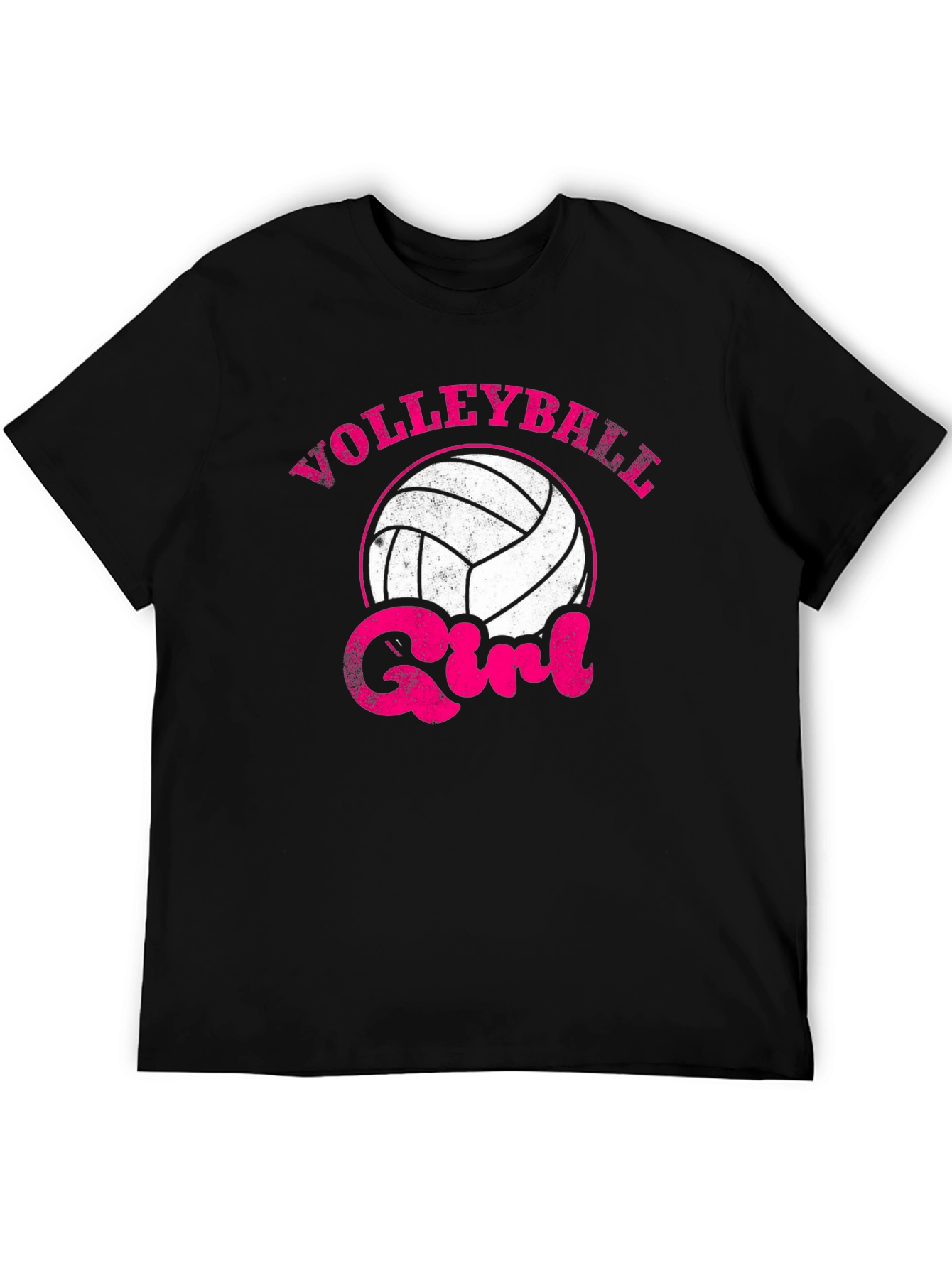 Black Volleyball Girl Graphic T-Shirt view 5