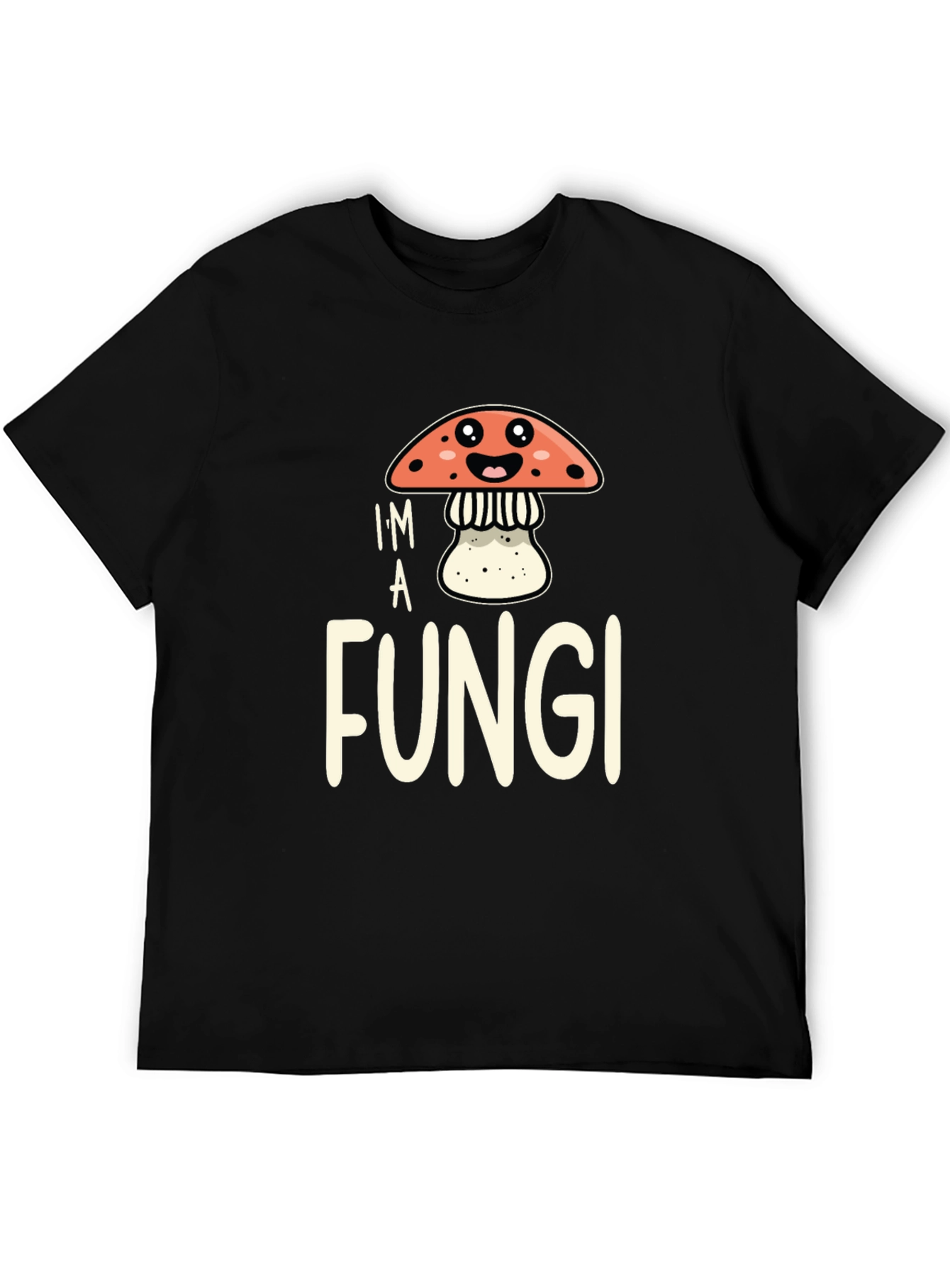 Black I'm a Fungi T-Shirt Funny Mushroom Graphic Tee view 5