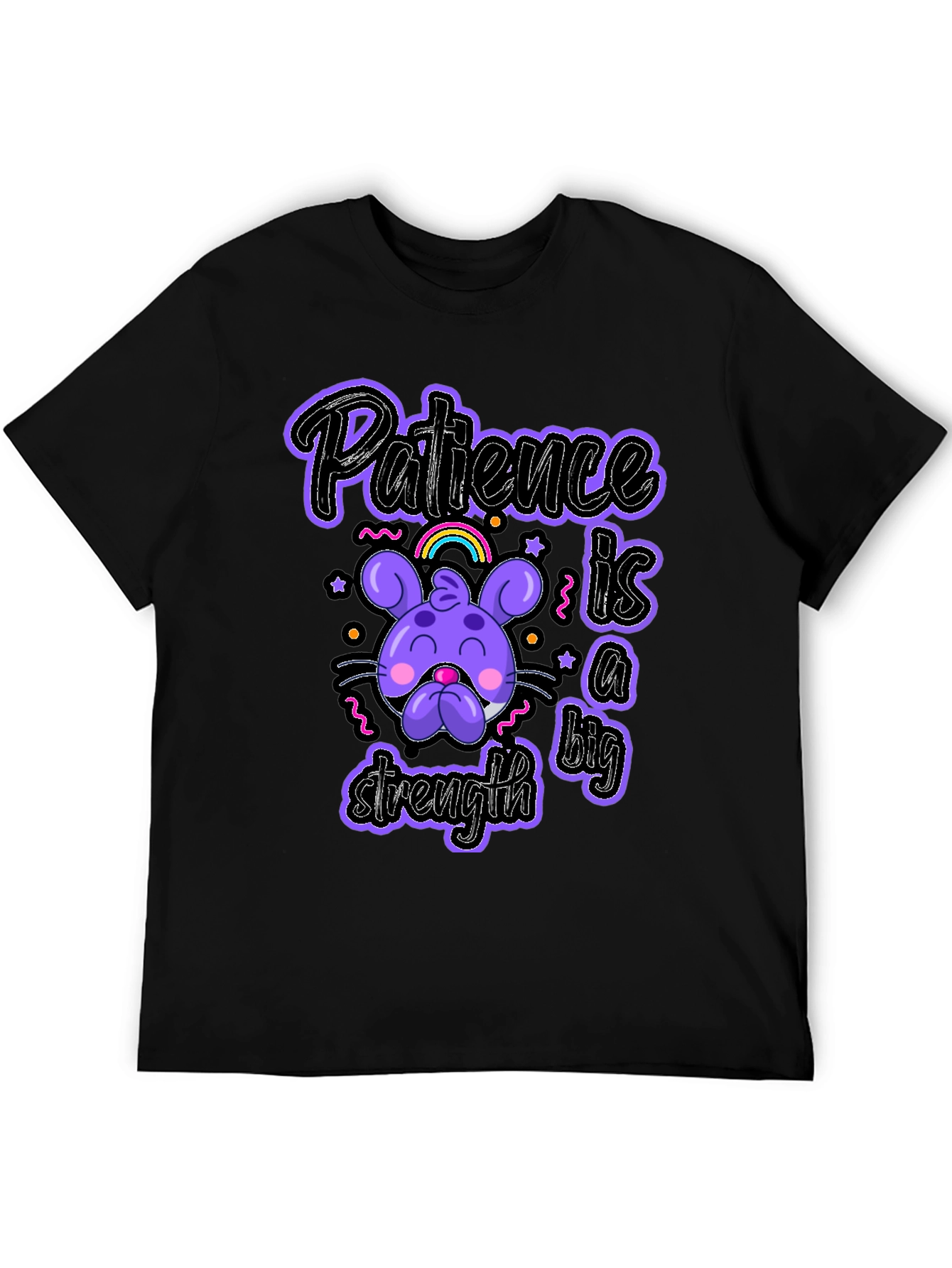 Black Patience is a Strength Graphic T-Shirt view 5