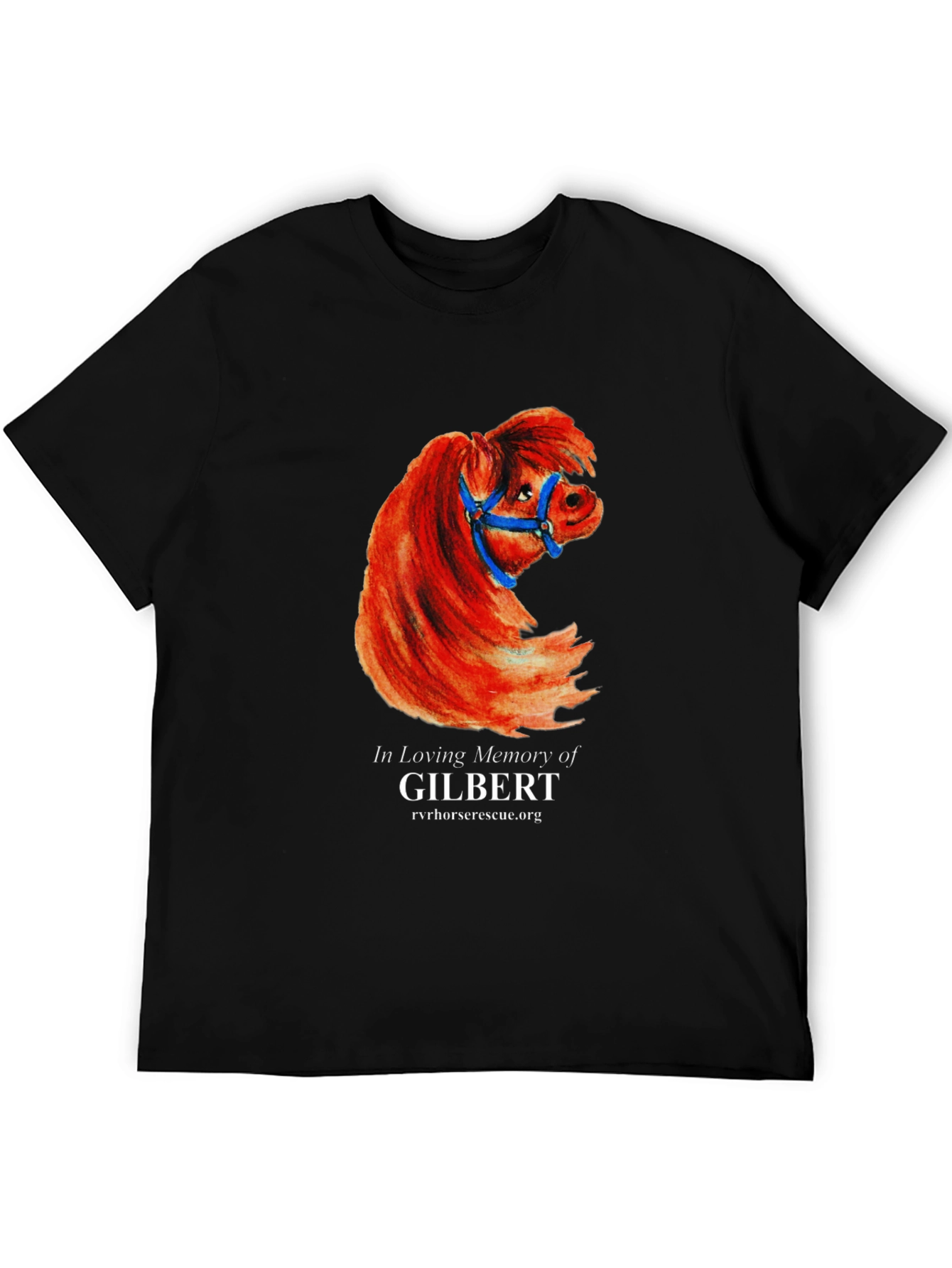 Black Gilbert Horse Memorial T-Shirt view 5