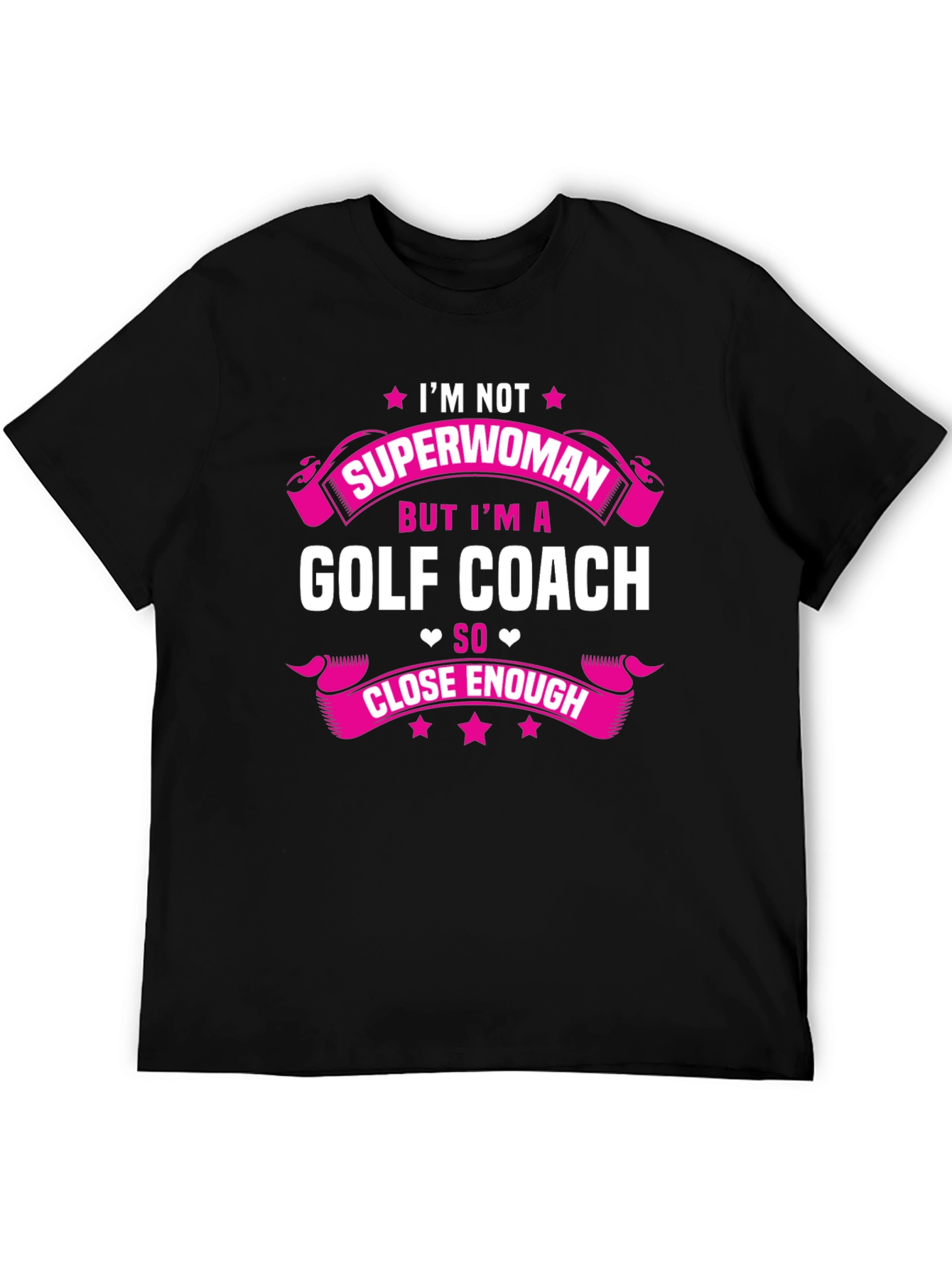 Black Golf Coach Superwoman Graphic T-Shirt view 5