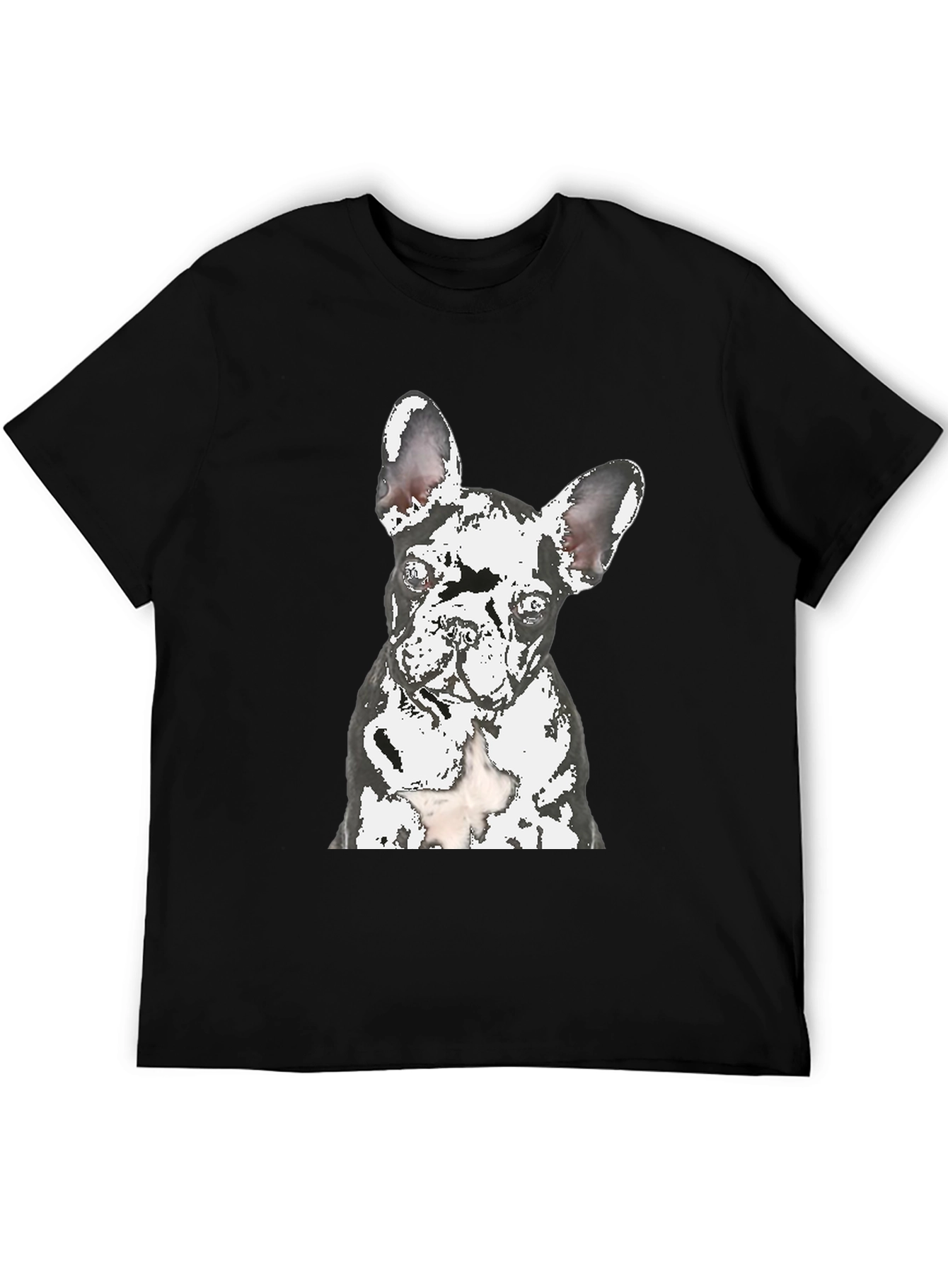 Black Dog Graphic T-Shirt - Modern Crew Neck Tee view 5
