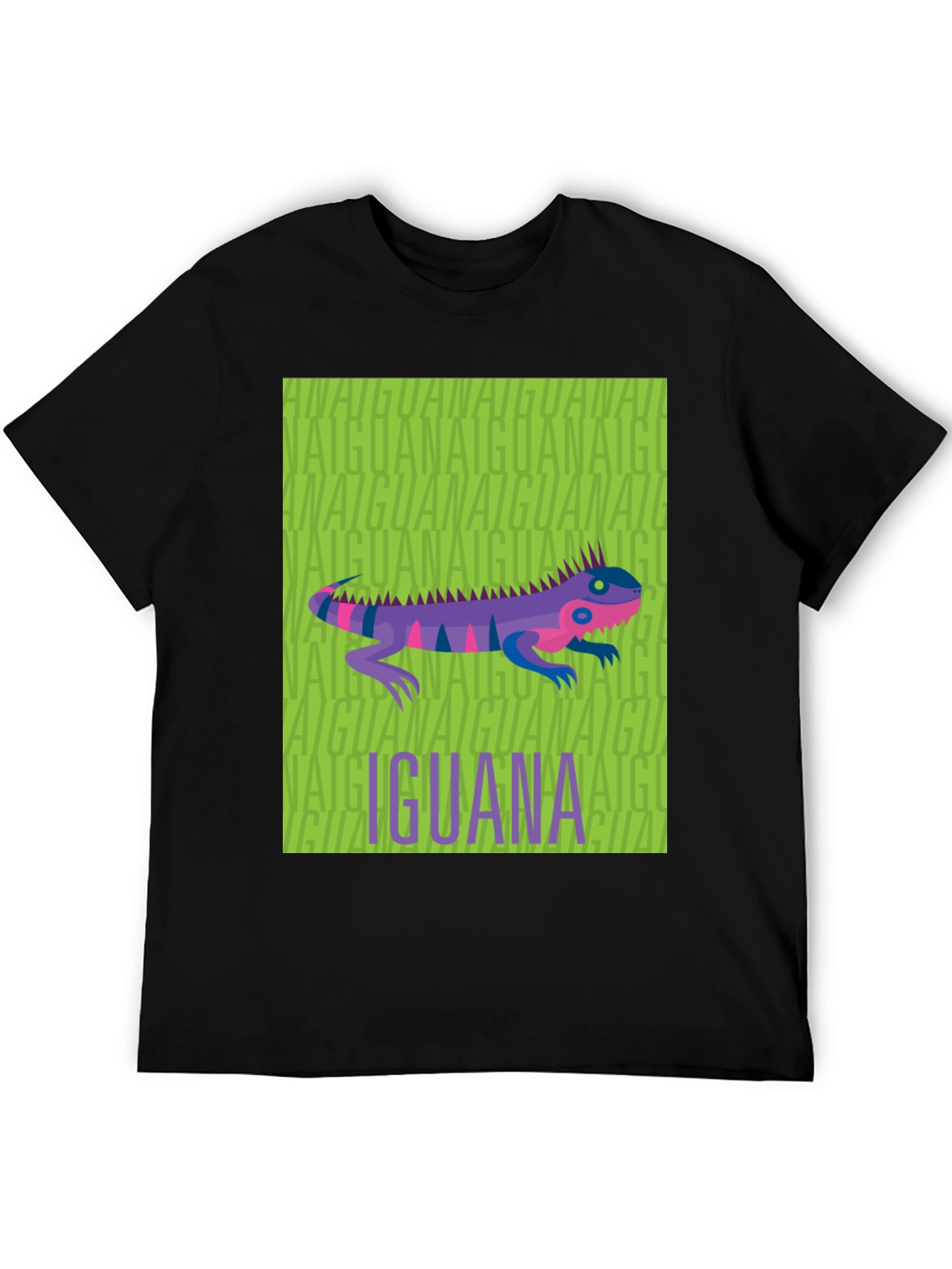Black Iguana Graphic Print Black T-Shirt view 5