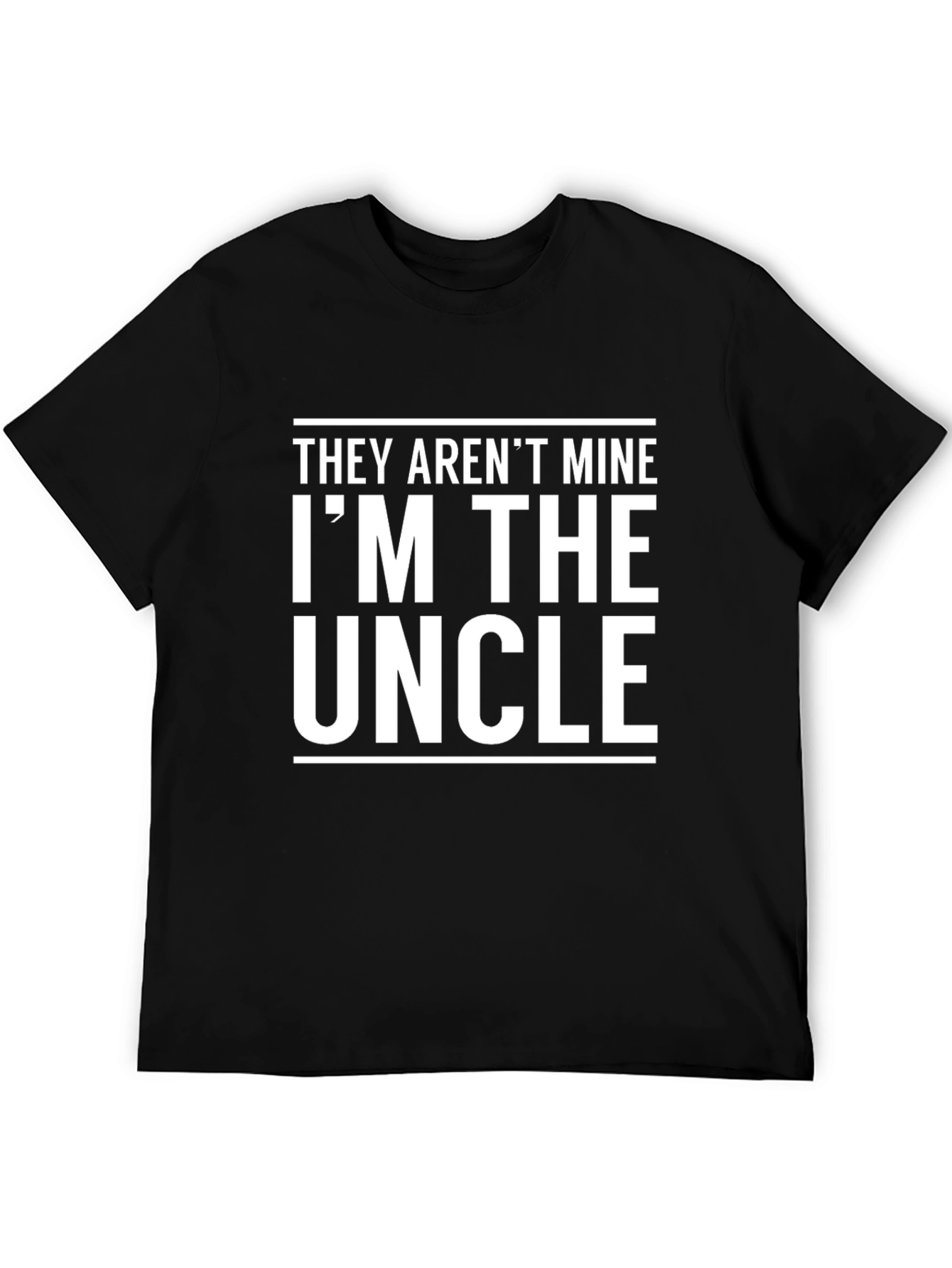 Black I'm The Uncle T-Shirt, Funny Uncle Shirt view 5