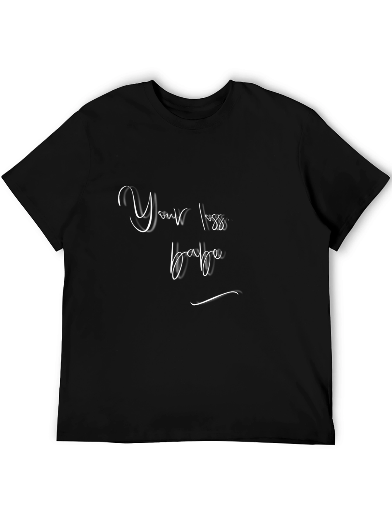 Black Your Loss Babe Black Graphic Tee view 5