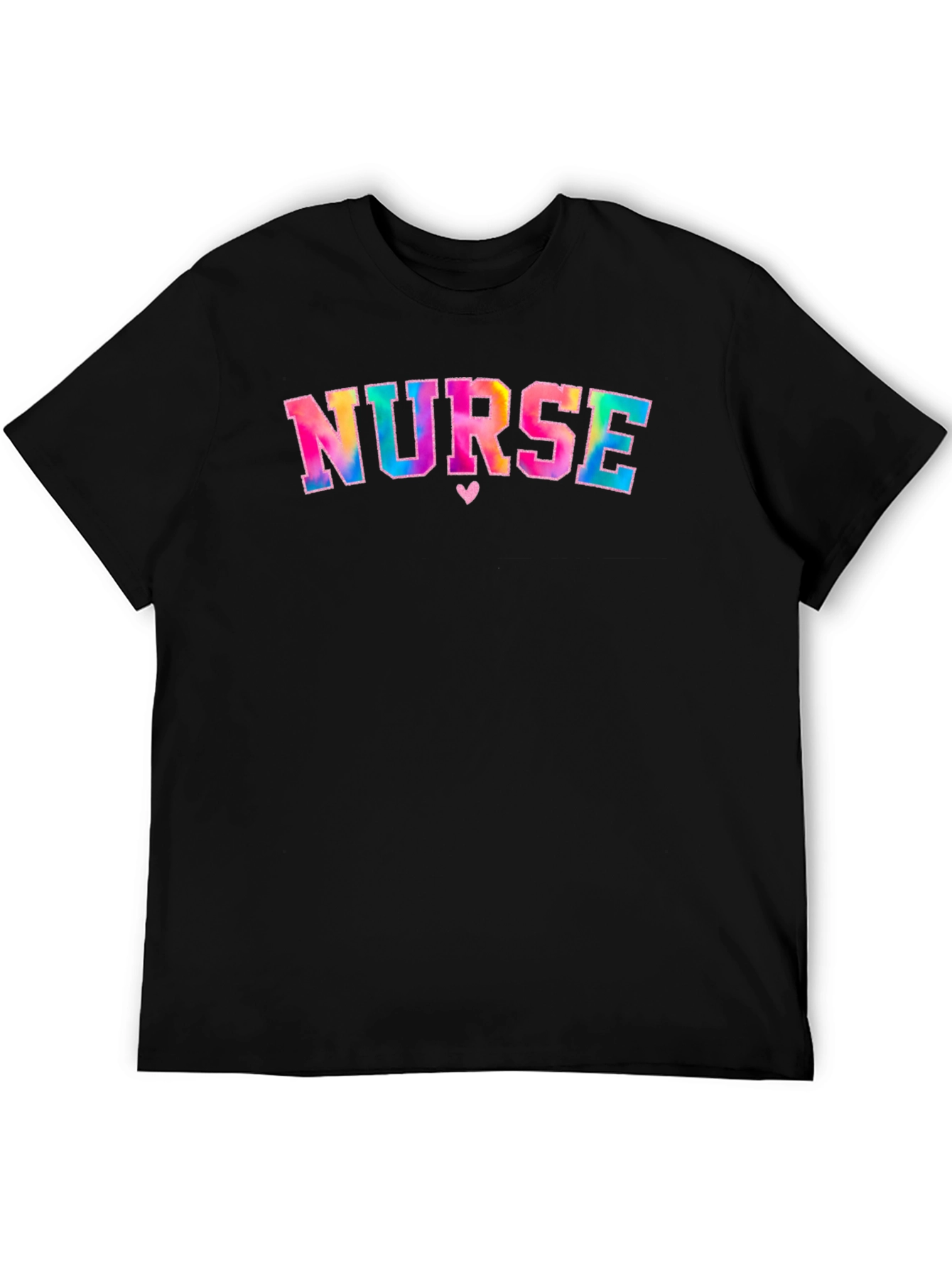 Black Nurse Colorful Tie Dye Graphic T-Shirt view 5