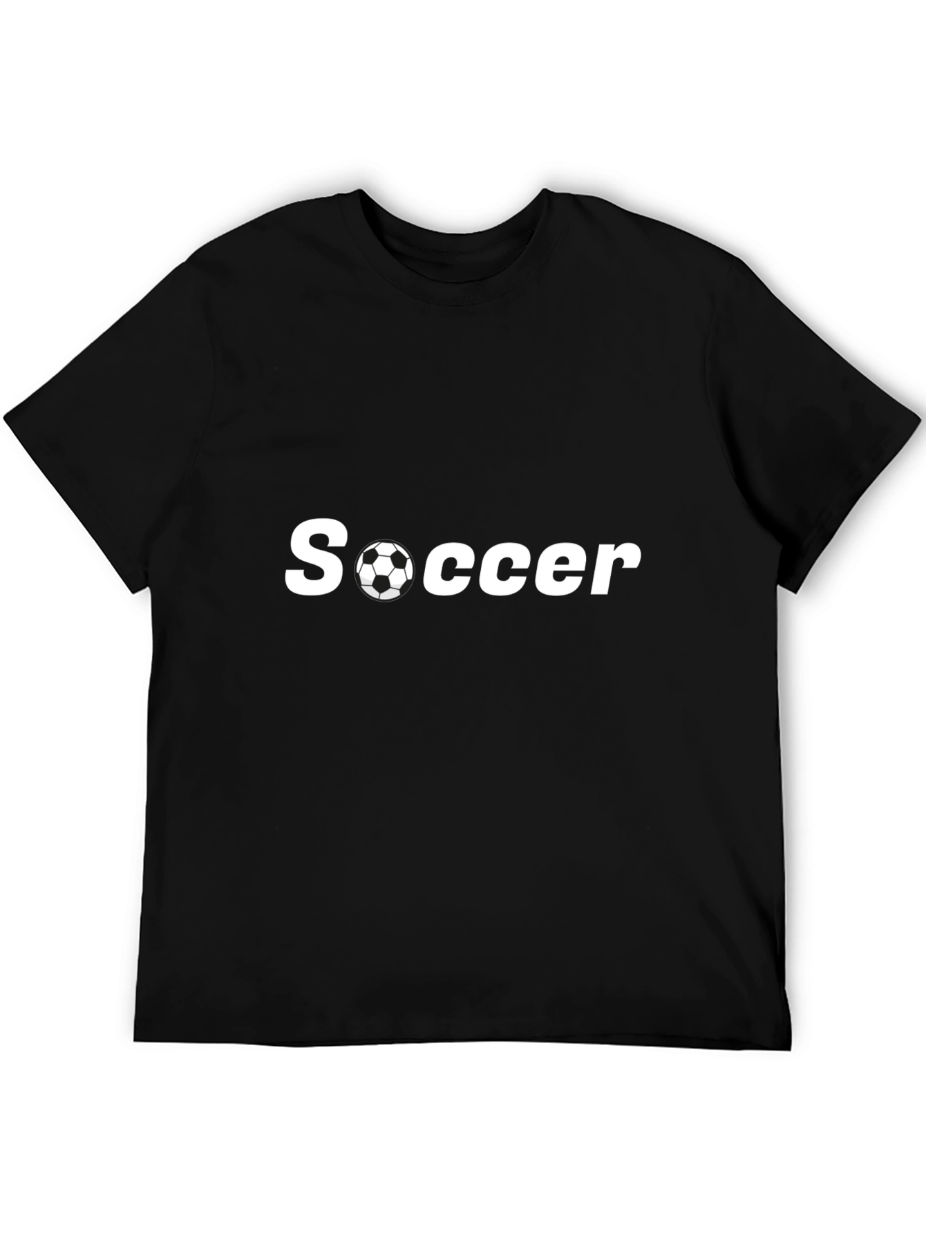 Black Soccer Graphic T-Shirt - Classic Black view 5
