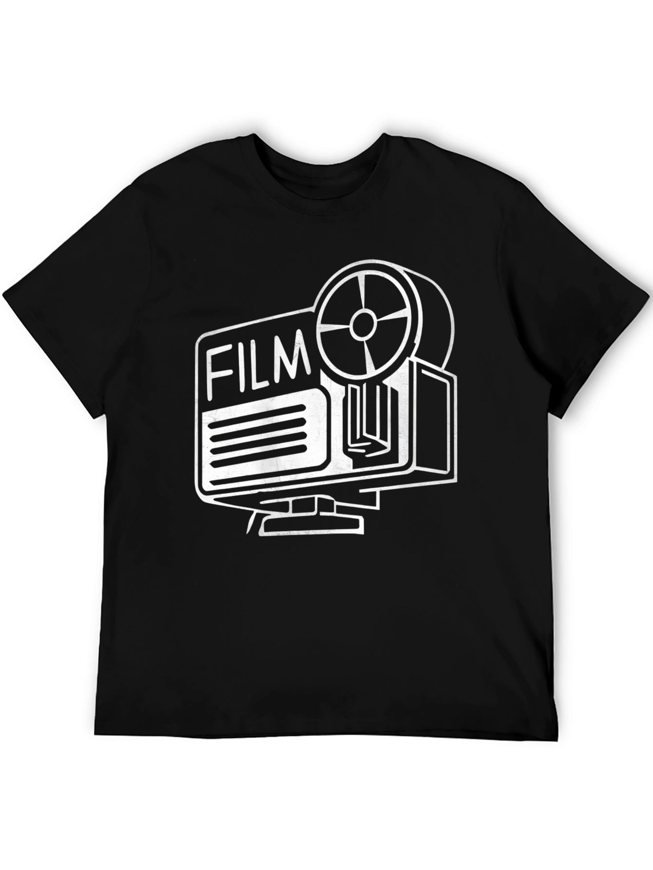 Black Classic Film Projector Graphic Tee - Black view 5