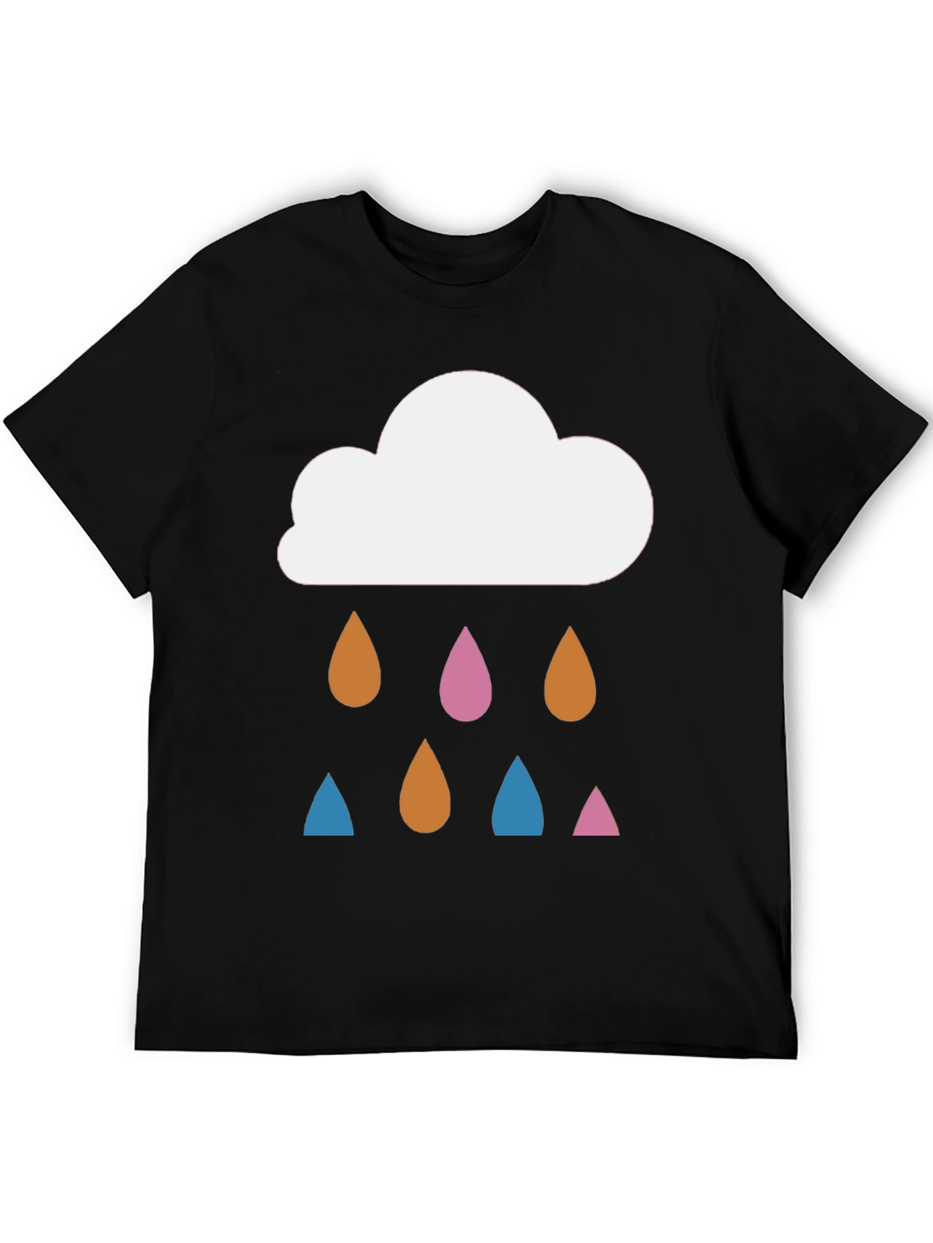 Black Cloud Raindrop T-Shirt: Stylish Graphic Tee view 5