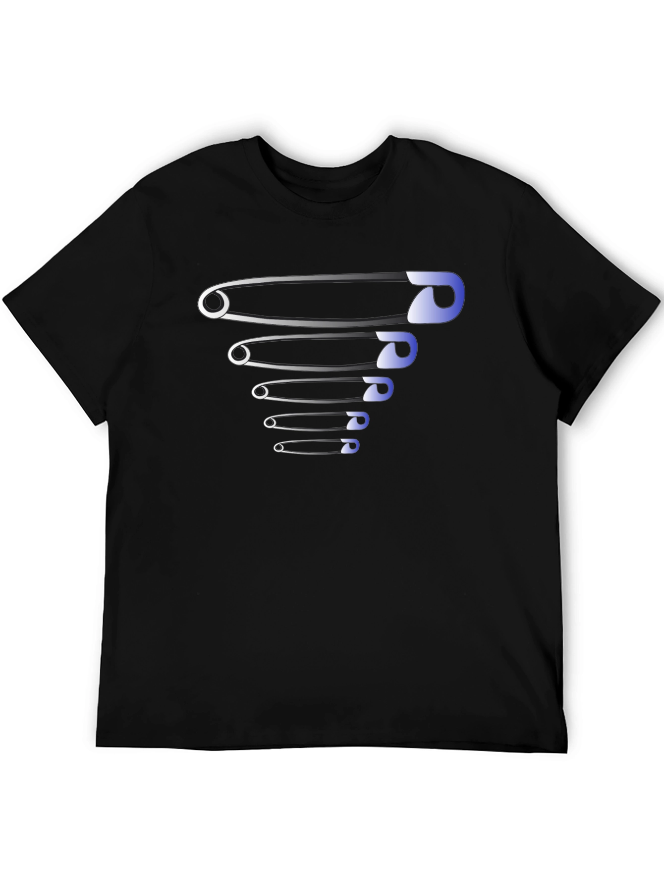 Black Safety Pins Graphic Tee - Stylish Design view 5
