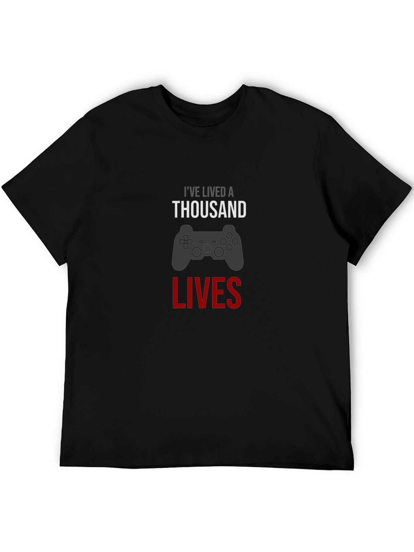 Black Gamer T-Shirt - I've Lived A Thousand Lives view 5
