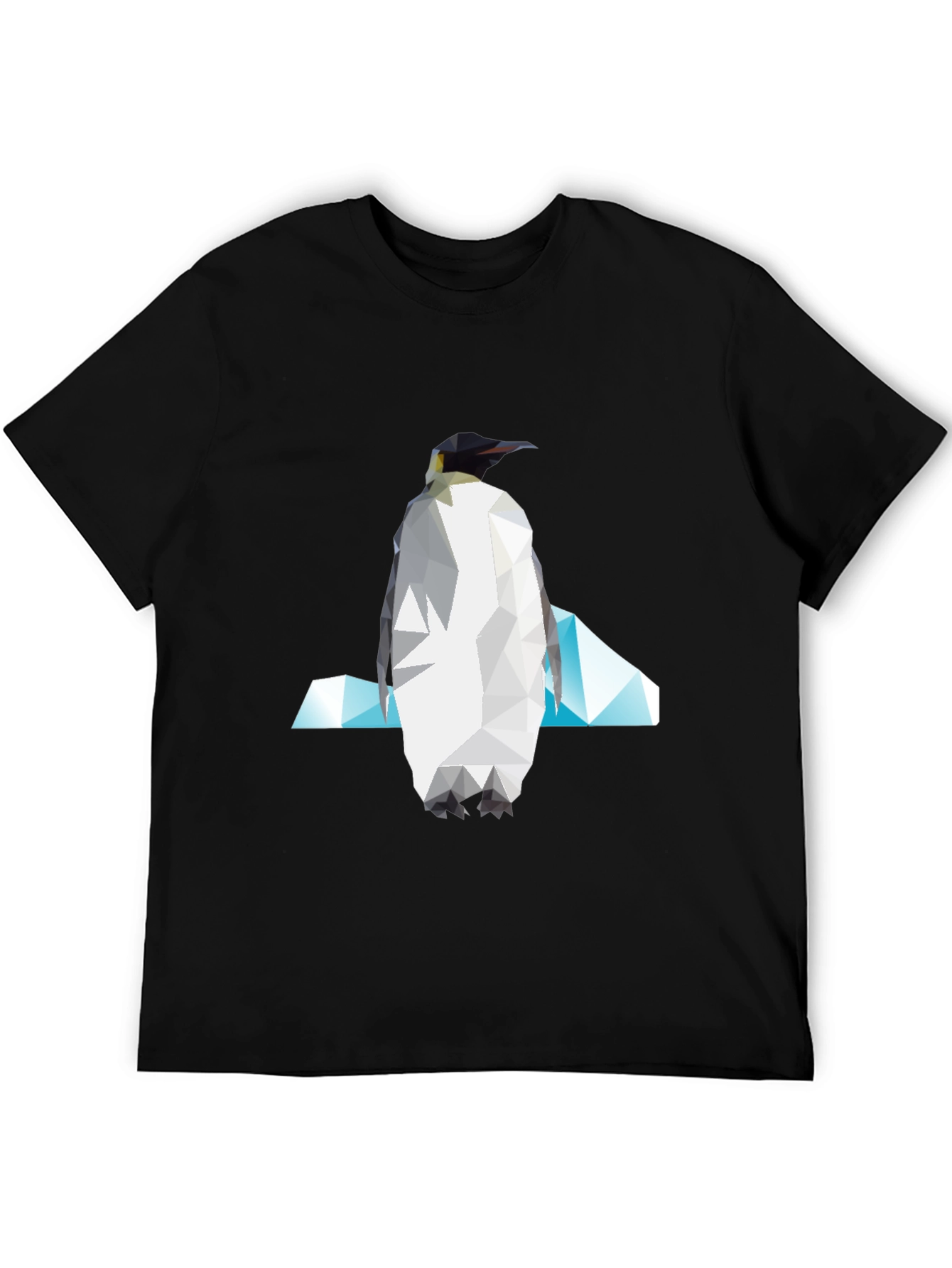 Black Geometric Penguin Graphic Tee view 5