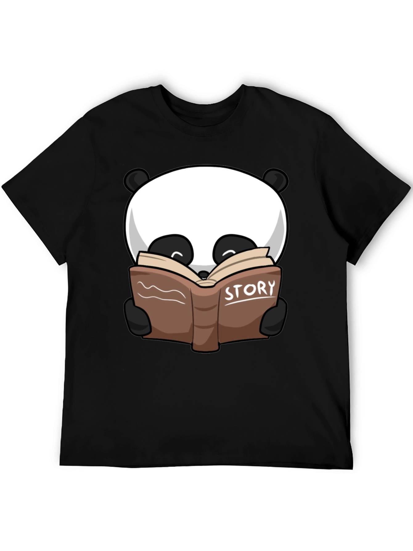 Black Panda Story Book T-Shirt view 5