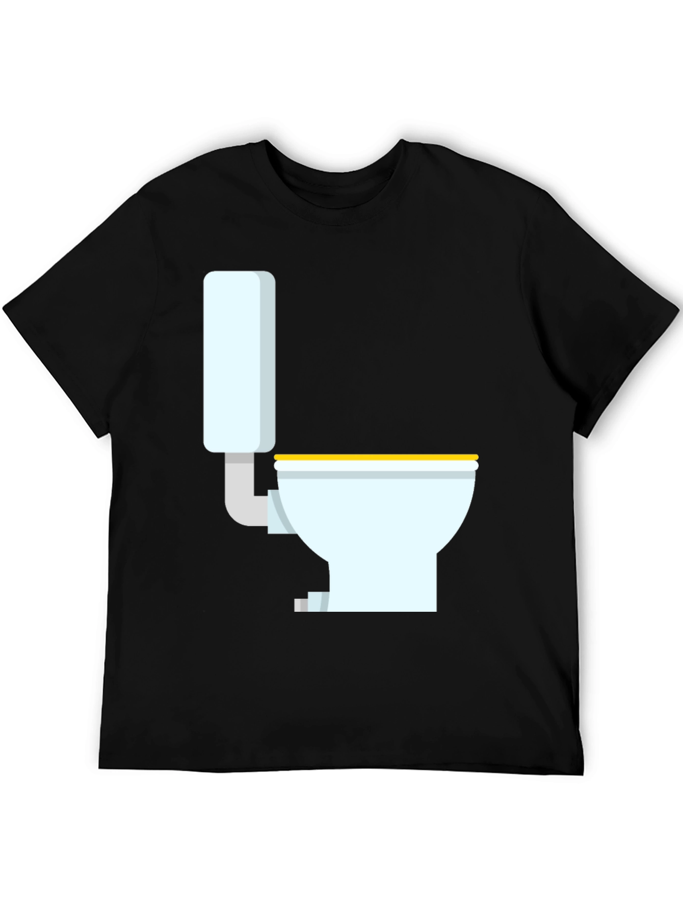 Black Novelty Toilet Graphic T-Shirt - Black view 5