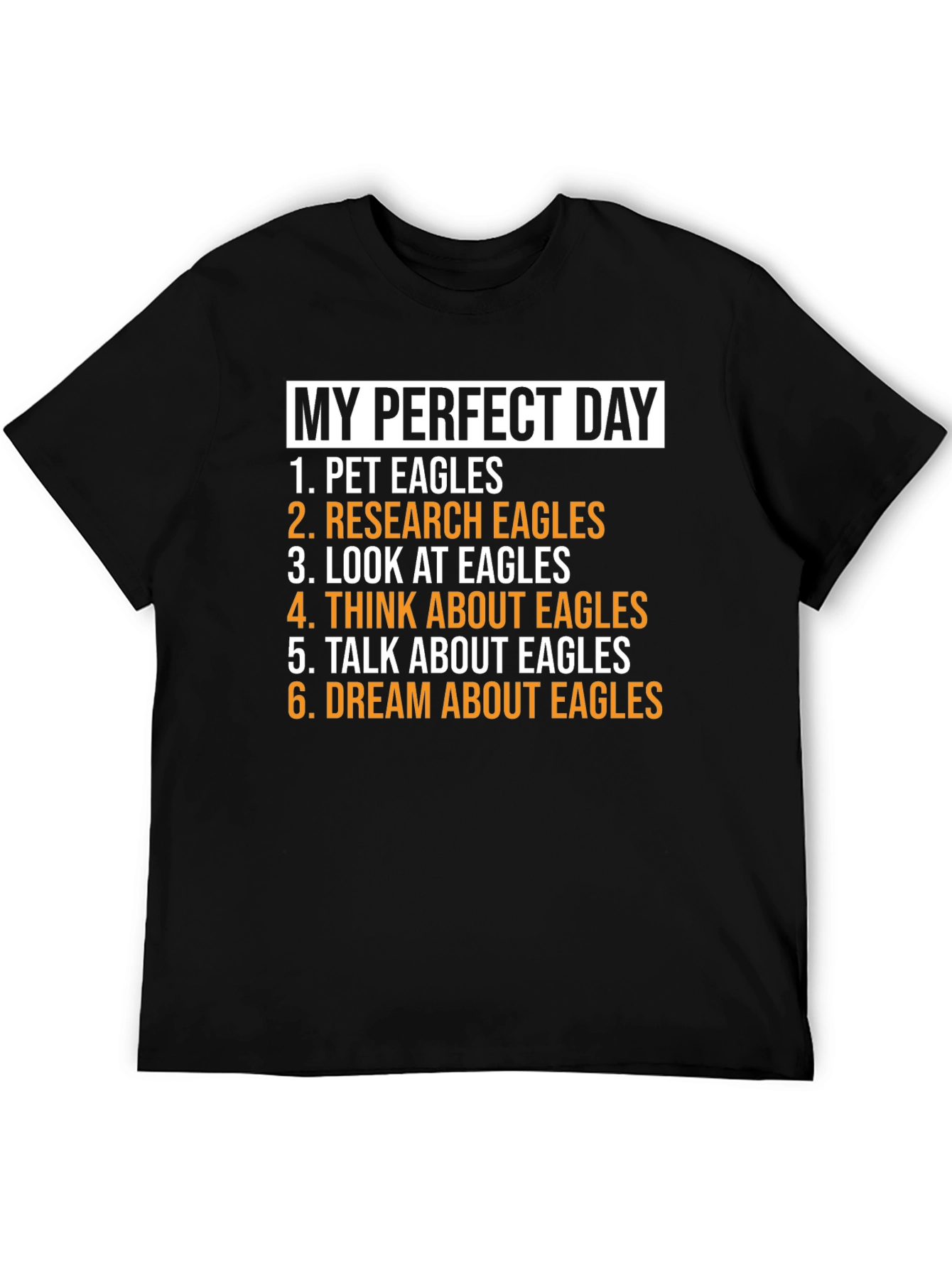 Black My Perfect Day Eagles T-Shirt view 5