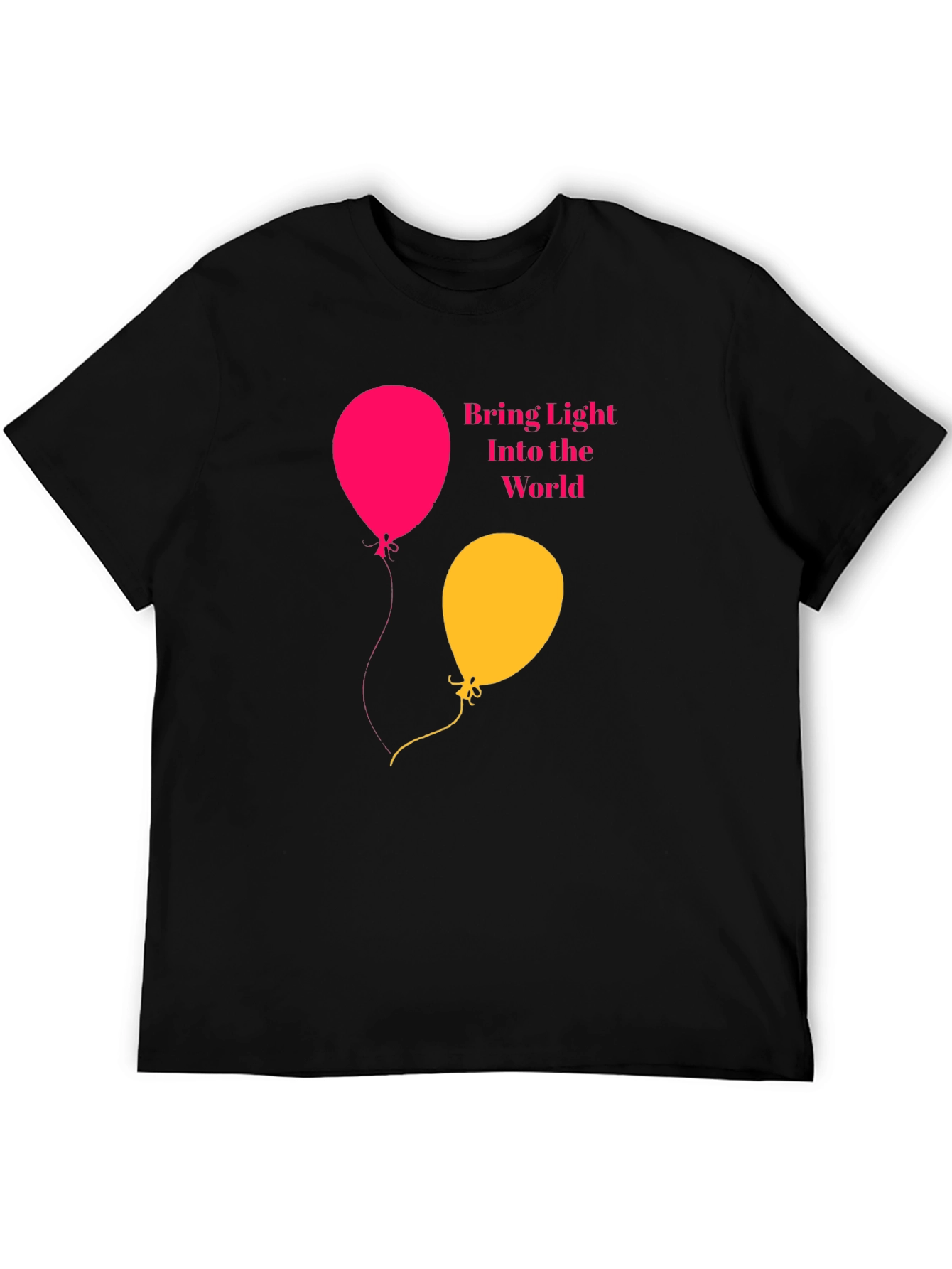 Black Bring Light Balloons Graphic Tee view 5