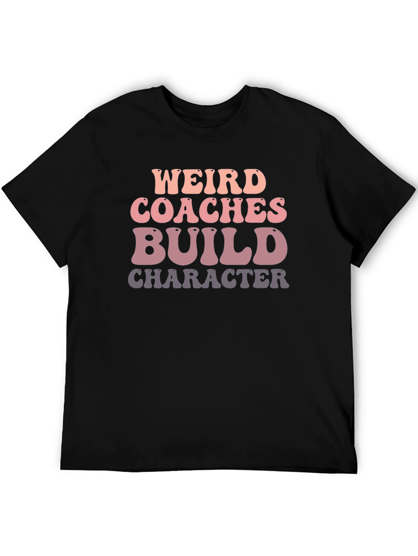 Black Weird Coaches Build Character Graphic Tee view 5