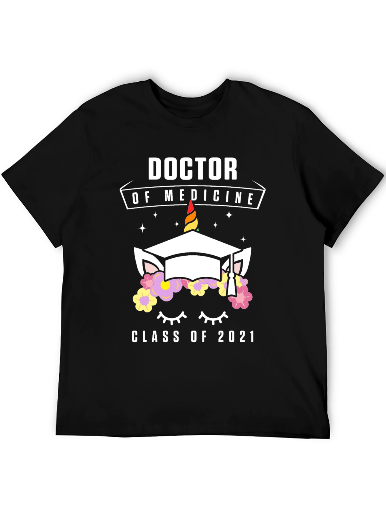 Black Doctor of Medicine Class of 2021 Graduation T-Shirt view 5