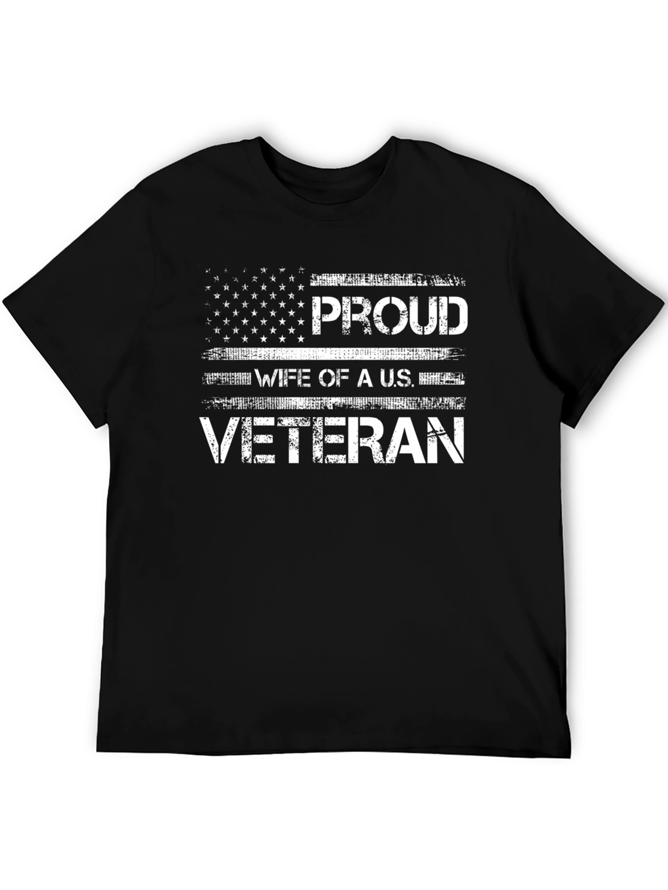 Black Proud Wife of a U.S. Veteran Graphic Tee view 5