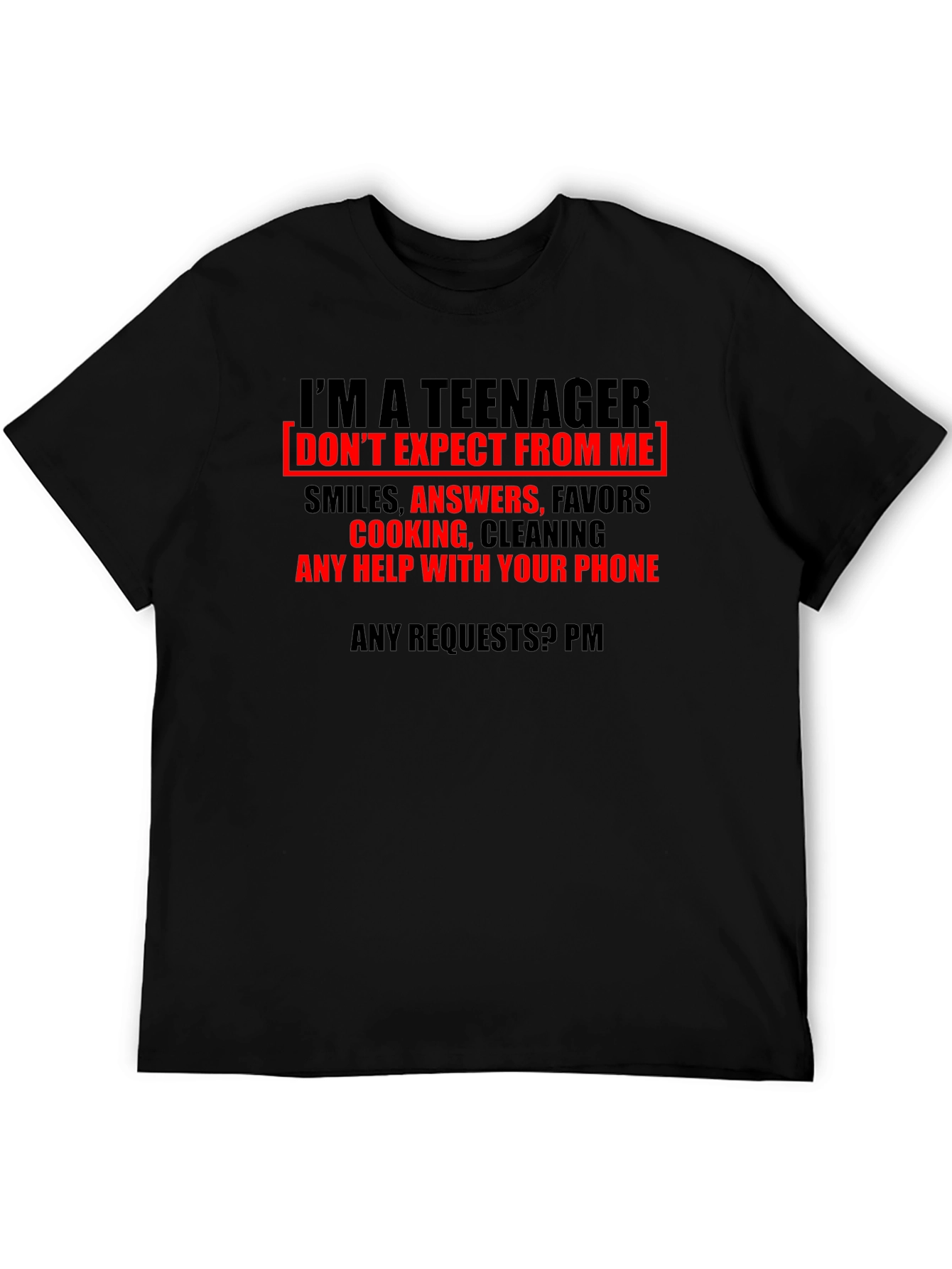 Black Teenager Funny Graphic T-Shirt view 5