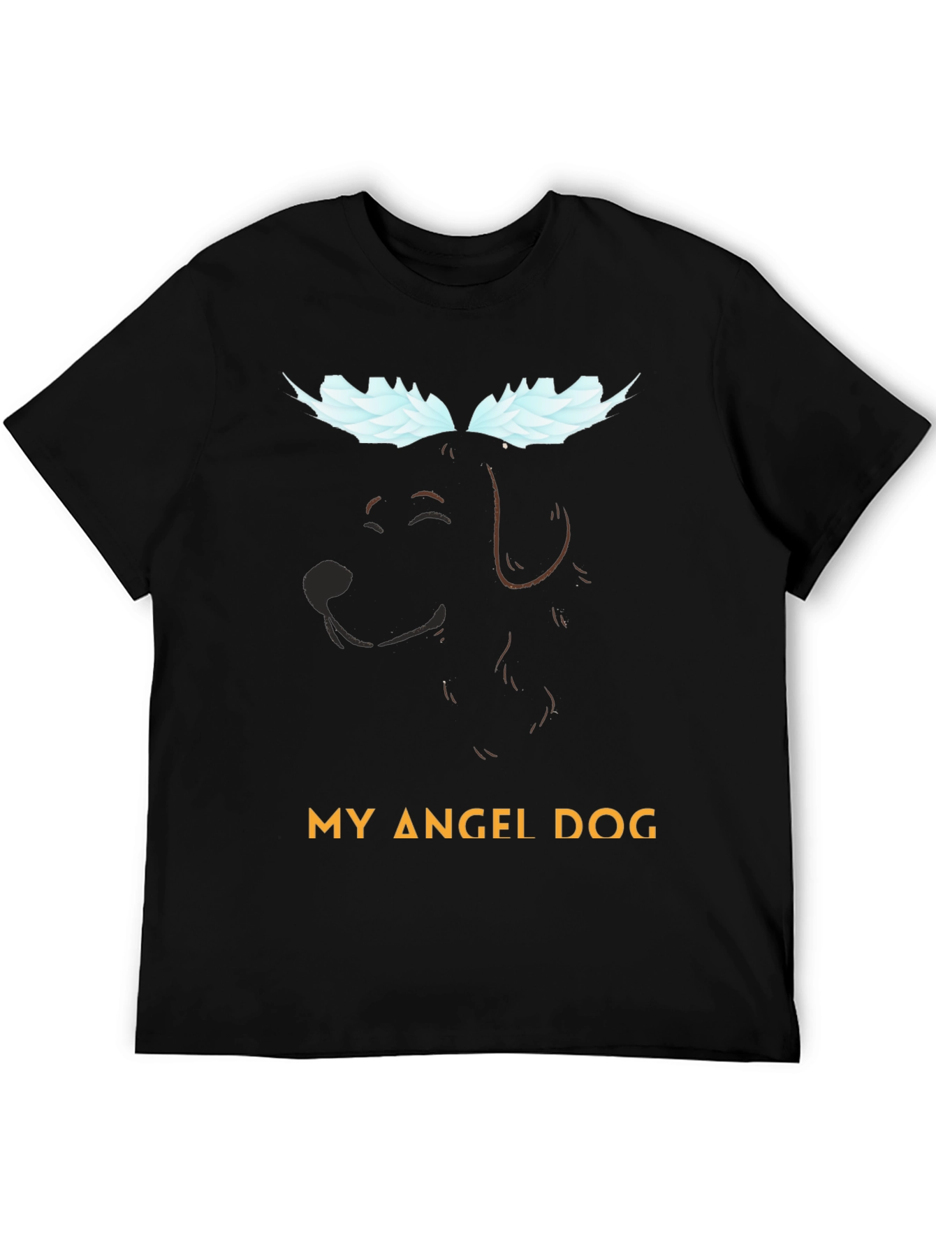 Black My Angel Dog T-Shirt - Pet Memorial Tee view 5