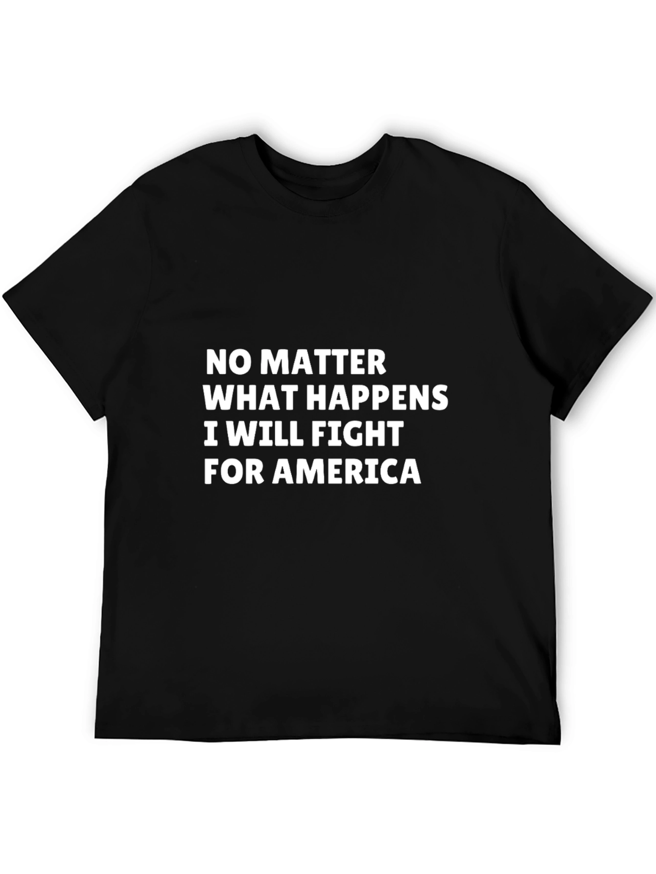 Black Fight For America Graphic Tee Patriotic T-Shirt view 5