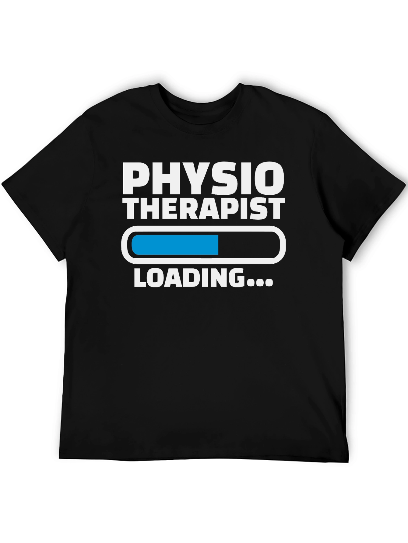 Black Physio Therapist Loading Graphic T-Shirt view 5