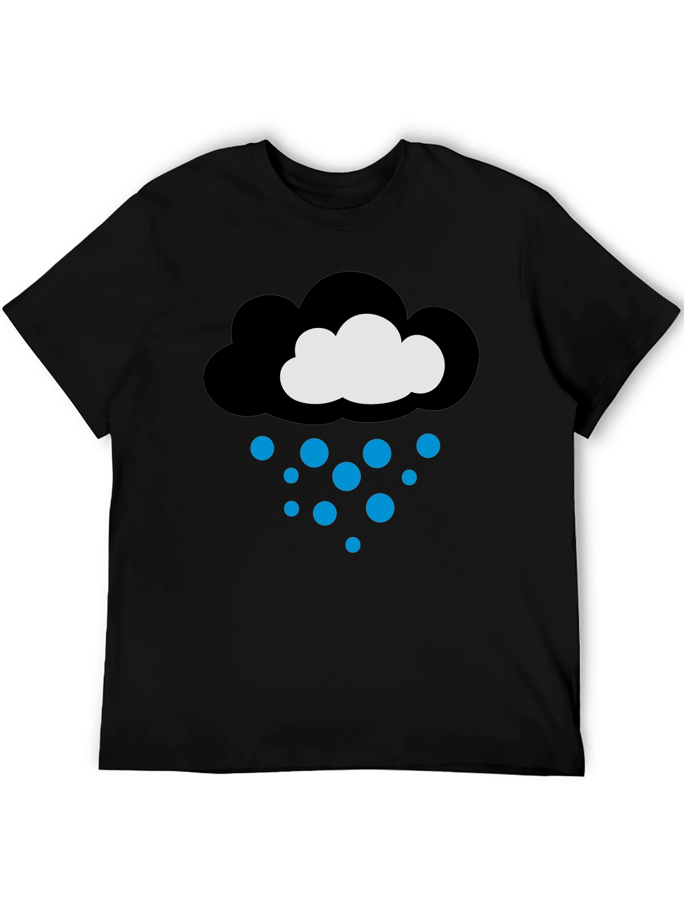Black Rain Cloud Graphic T-Shirt - Black view 5