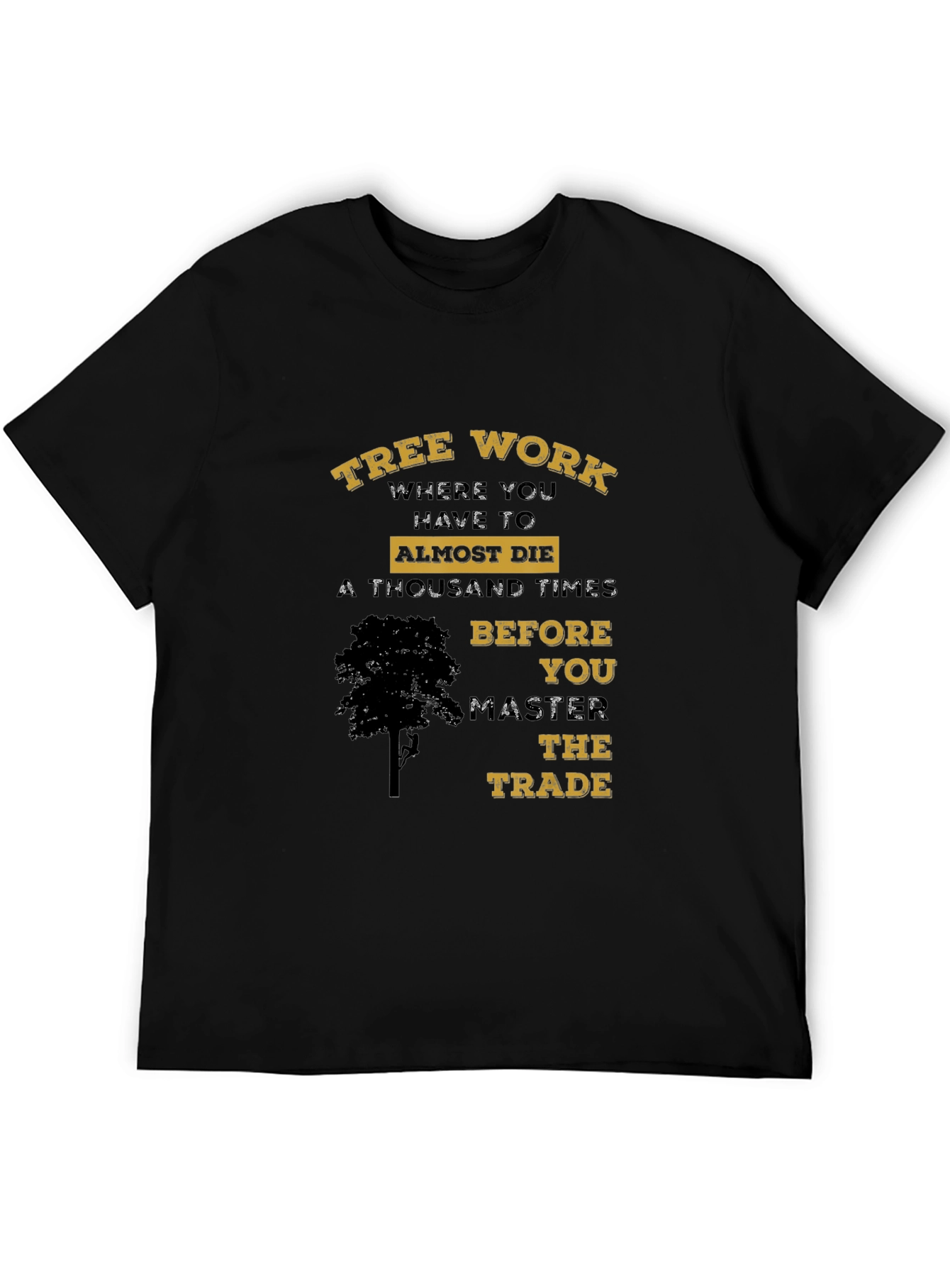 Black Tree Work Graphic T-Shirt view 5