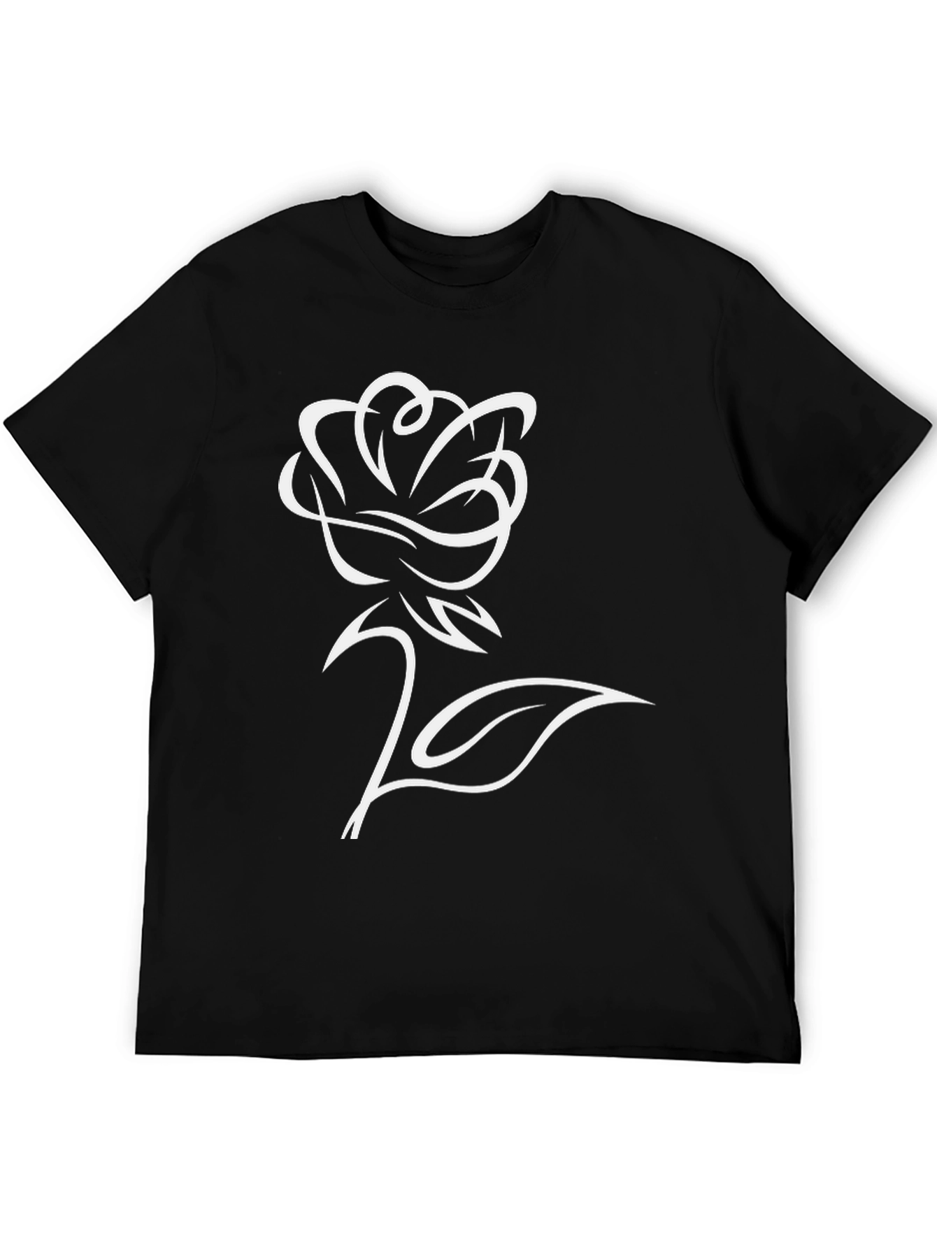 Black Black Rose Graphic Tee - Stylish Men's T-Shirt view 5