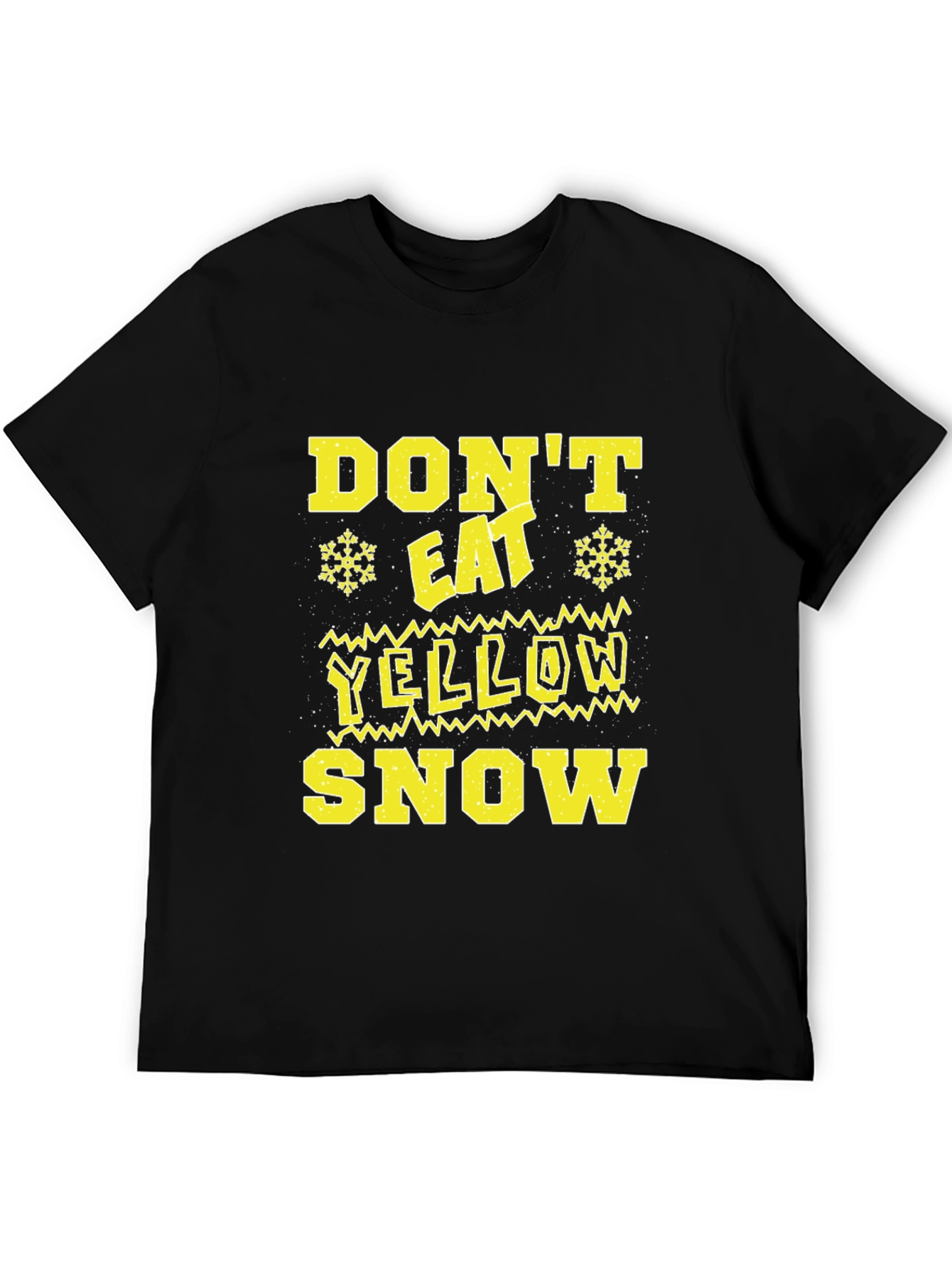 Black Don't Eat Yellow Snow Novelty T-Shirt view 5