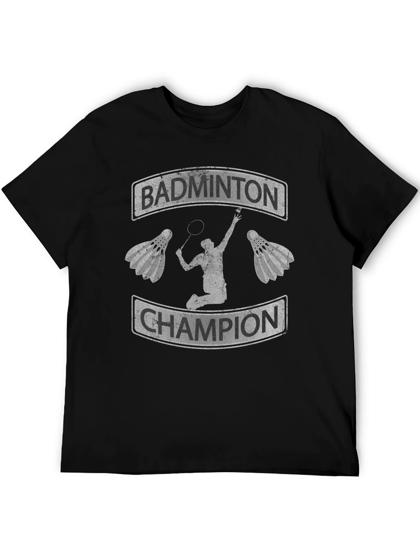 Black Badminton Champion Graphic Tee view 5