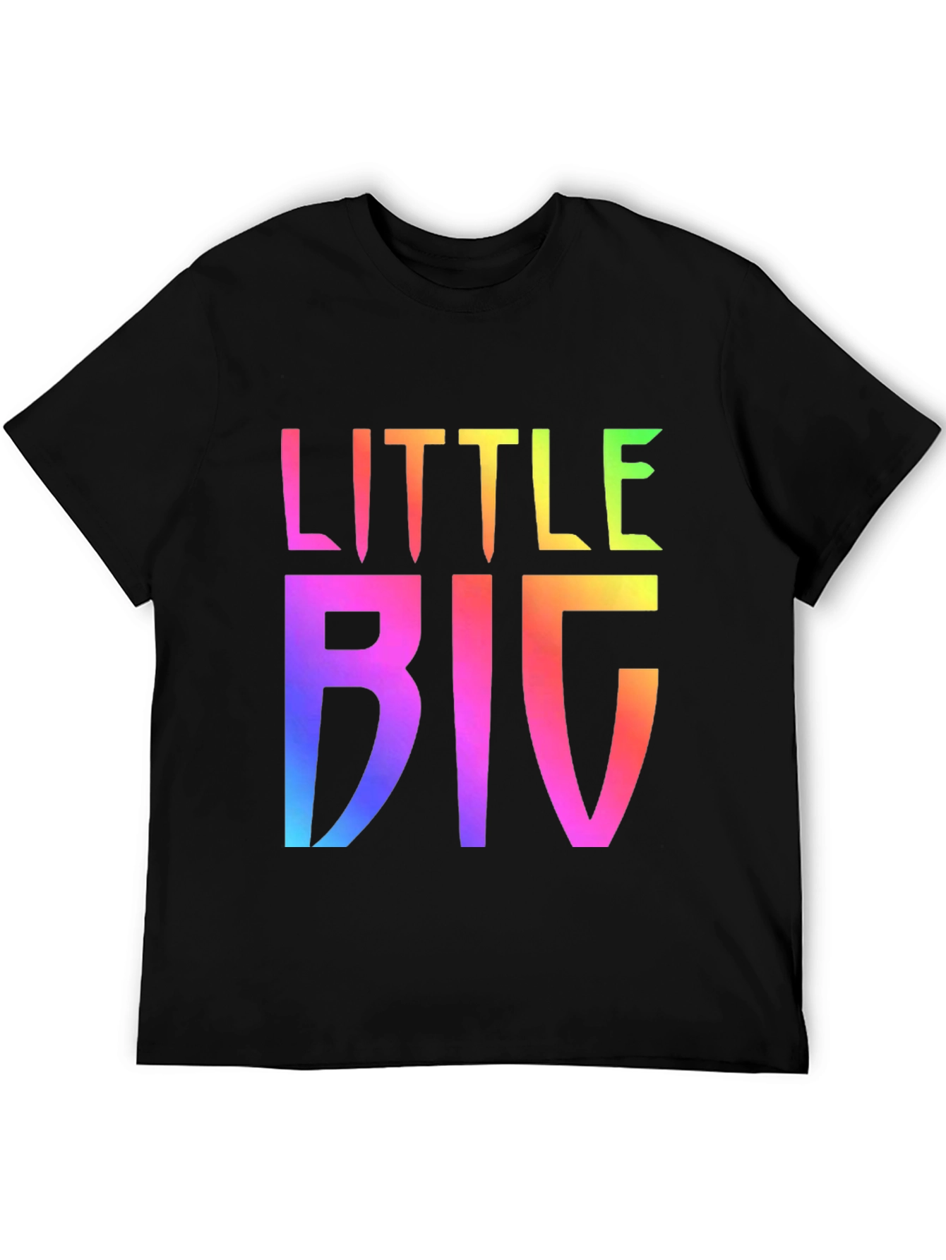 Black Little Big Rainbow Graphic Tee view 5