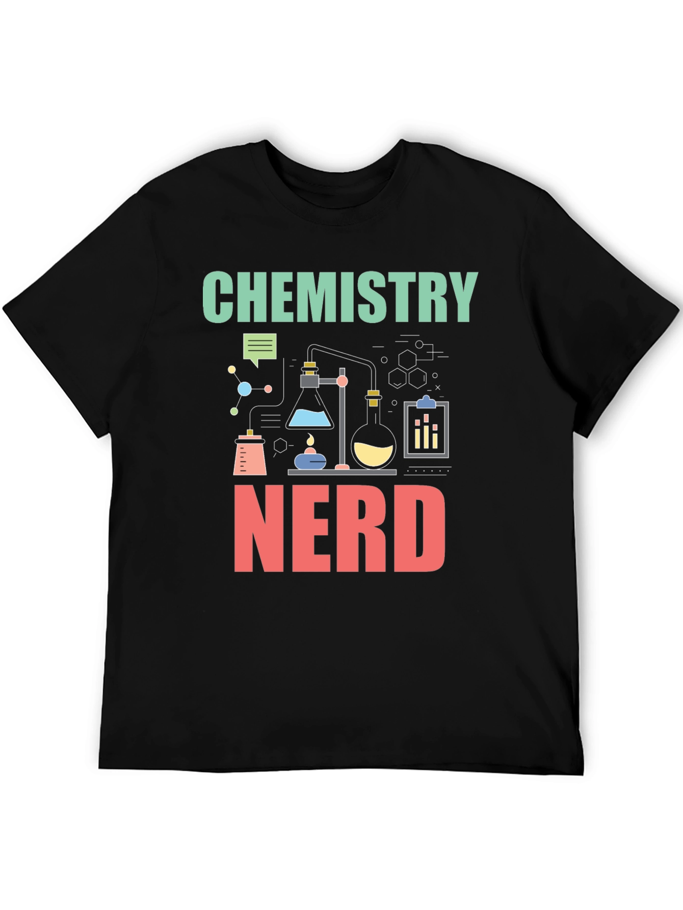 Black Chemistry Nerd Graphic Tee view 5