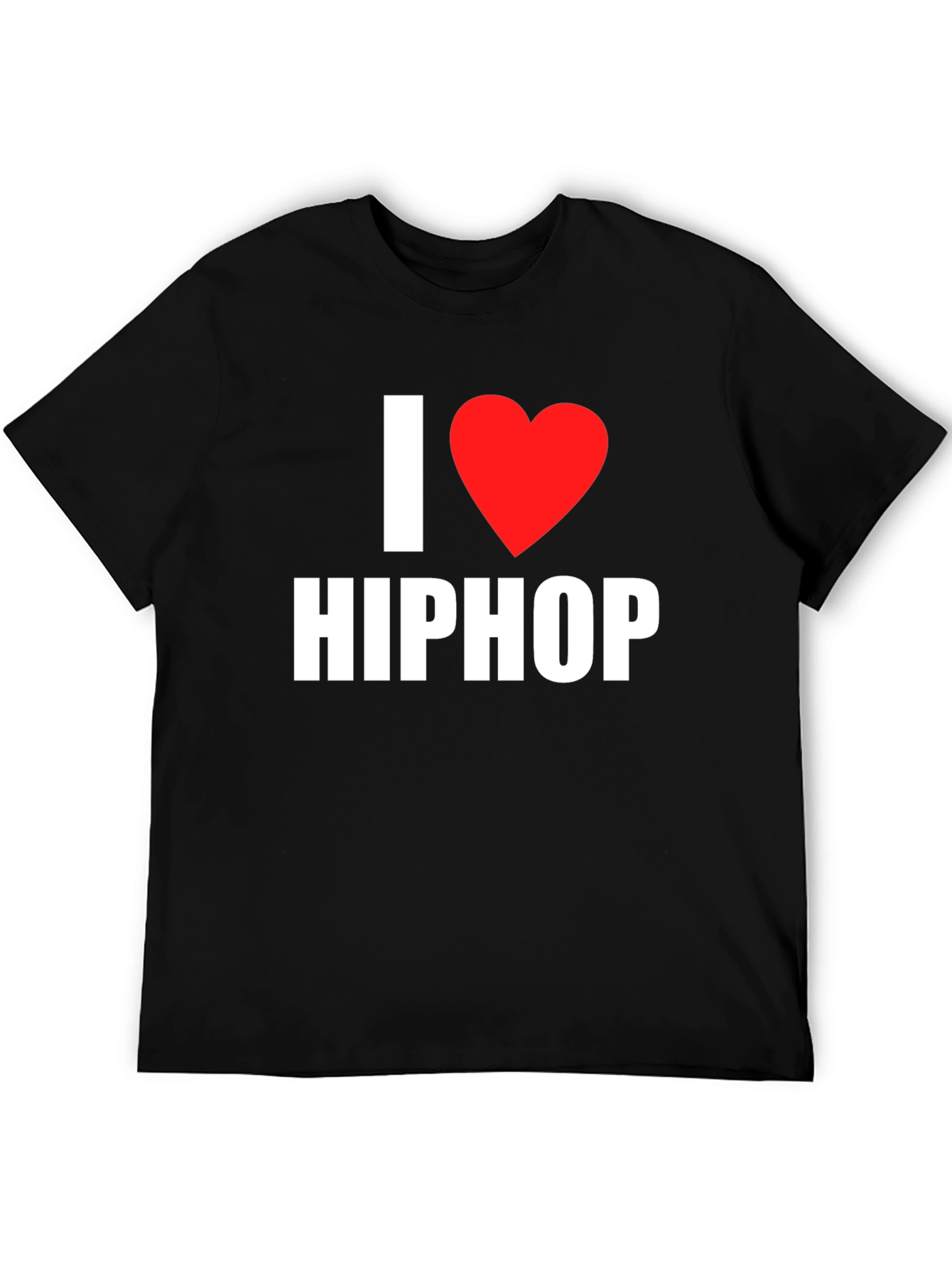 Black I Heart Hip Hop Graphic Black T-Shirt view 5
