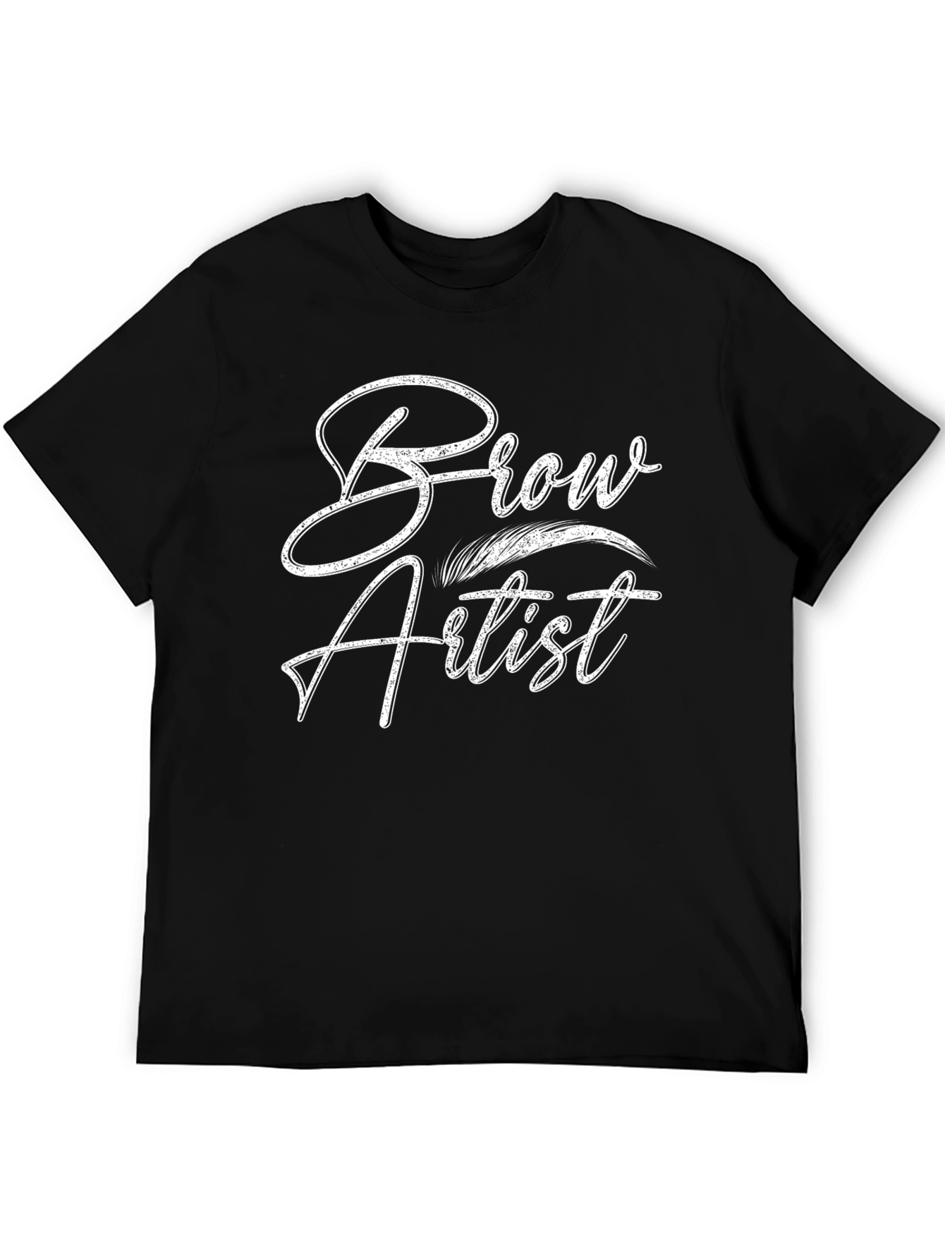 Black Brow Artist Graphic Tee - Unisex Black T-Shirt view 5