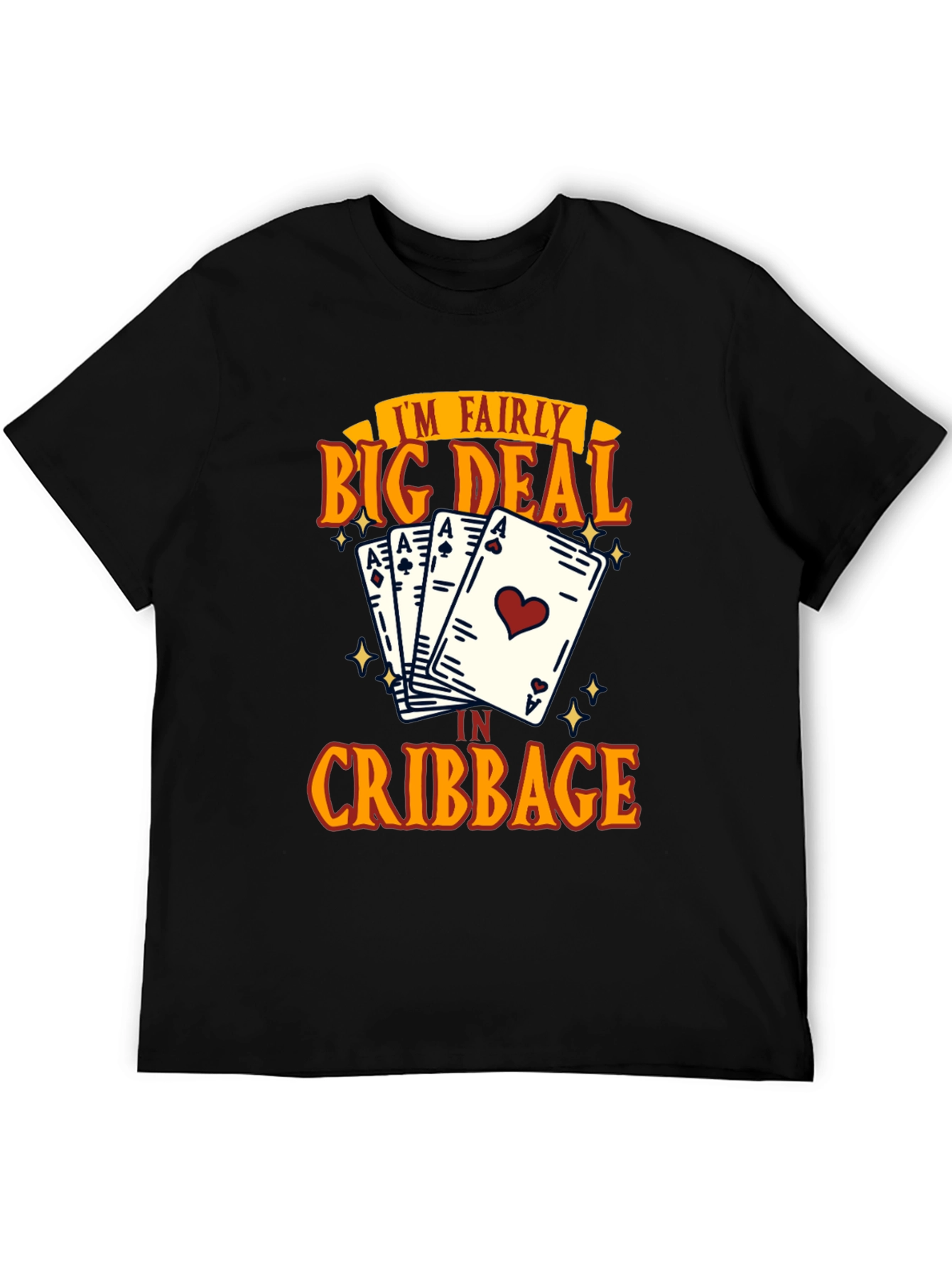 Black Fairly Big Deal Cribbage Card T-Shirt view 5