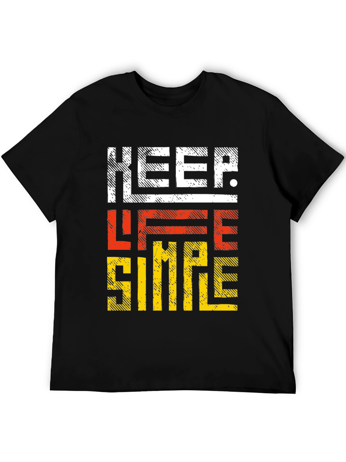 Black Keep Life Simple Graphic Tee view 5