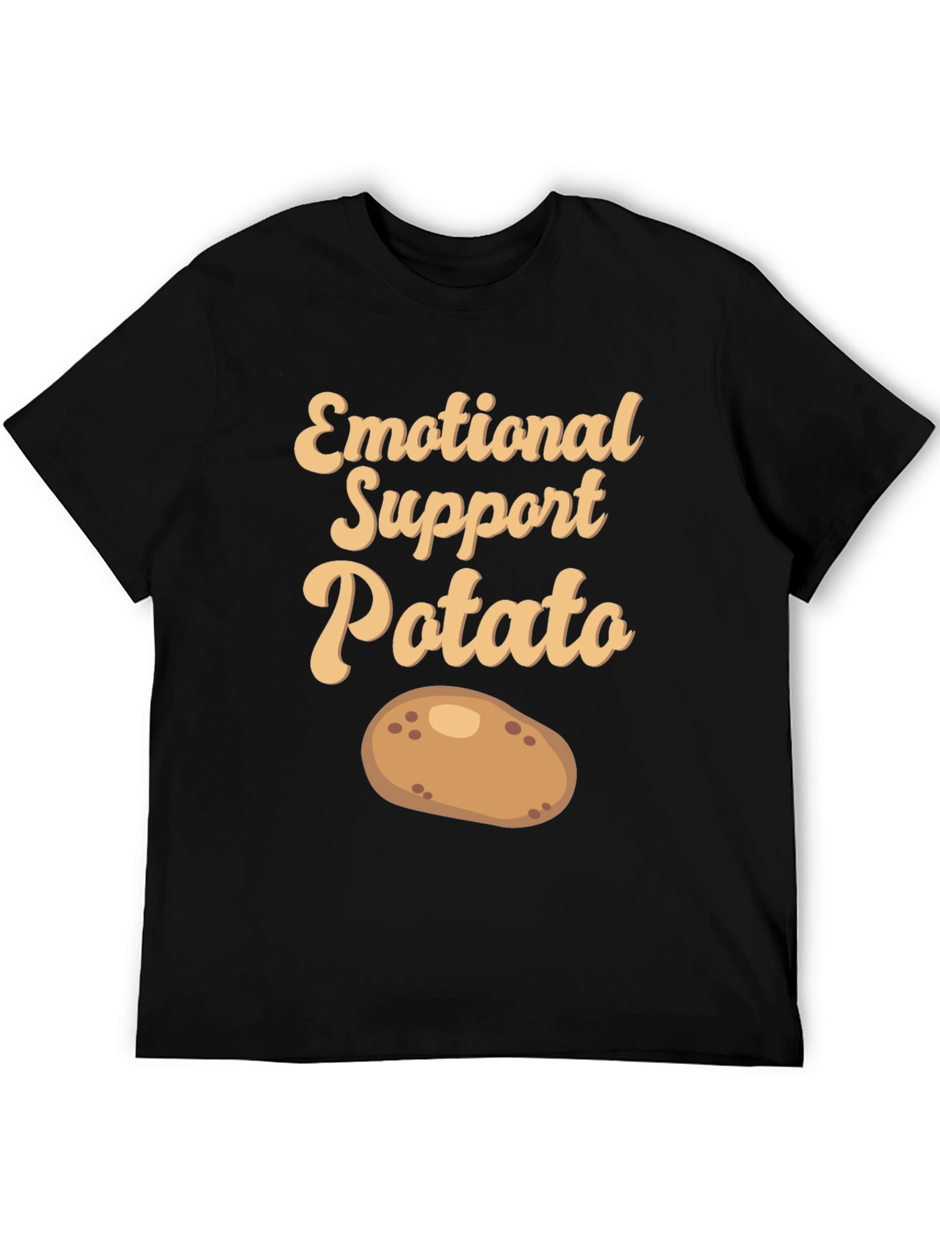 Black Emotional Support Potato T-Shirt - Cute & Comfy! view 5