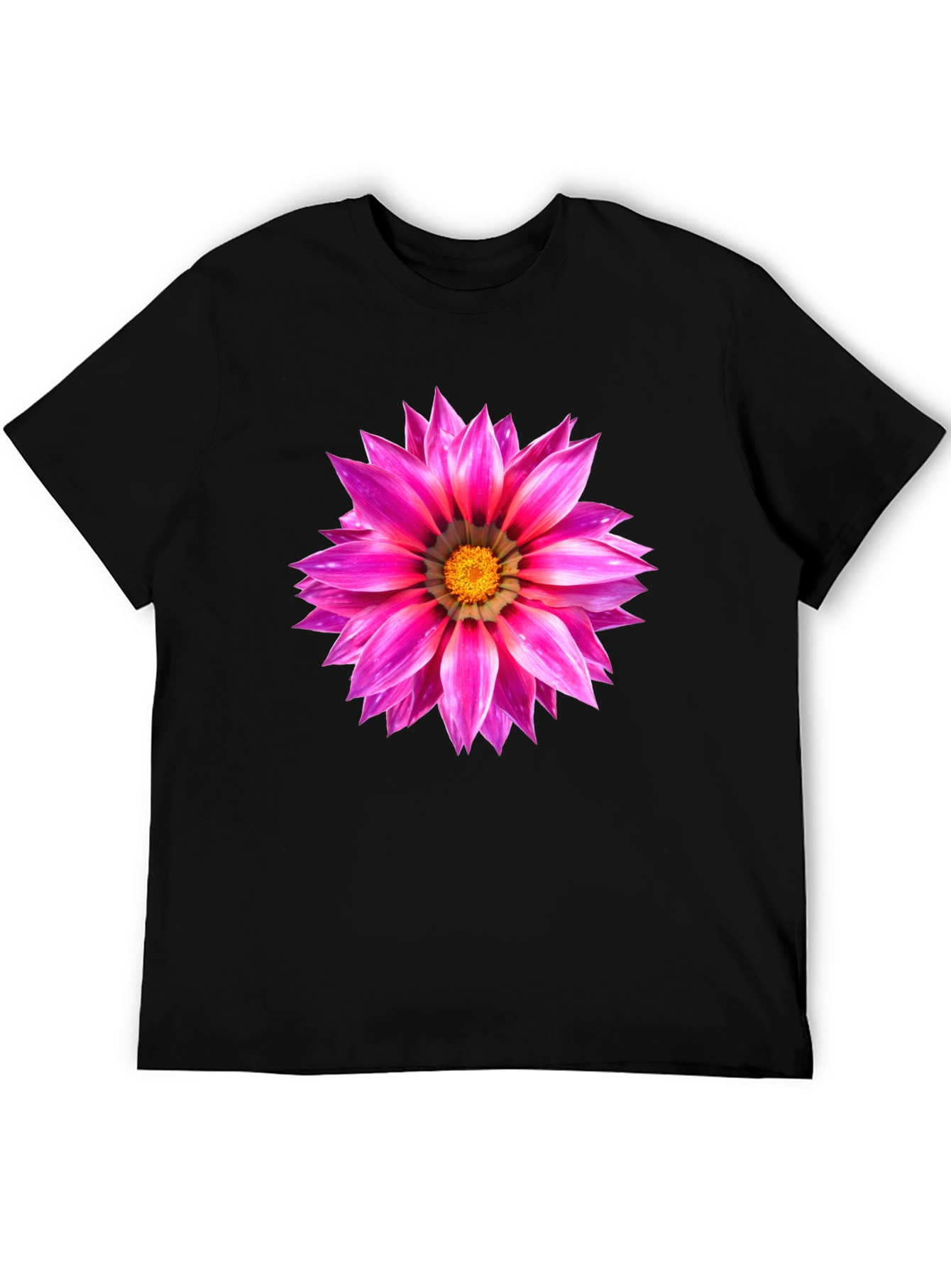 Pink Flower Graphic Tee - Mens Casual Shirt - 5