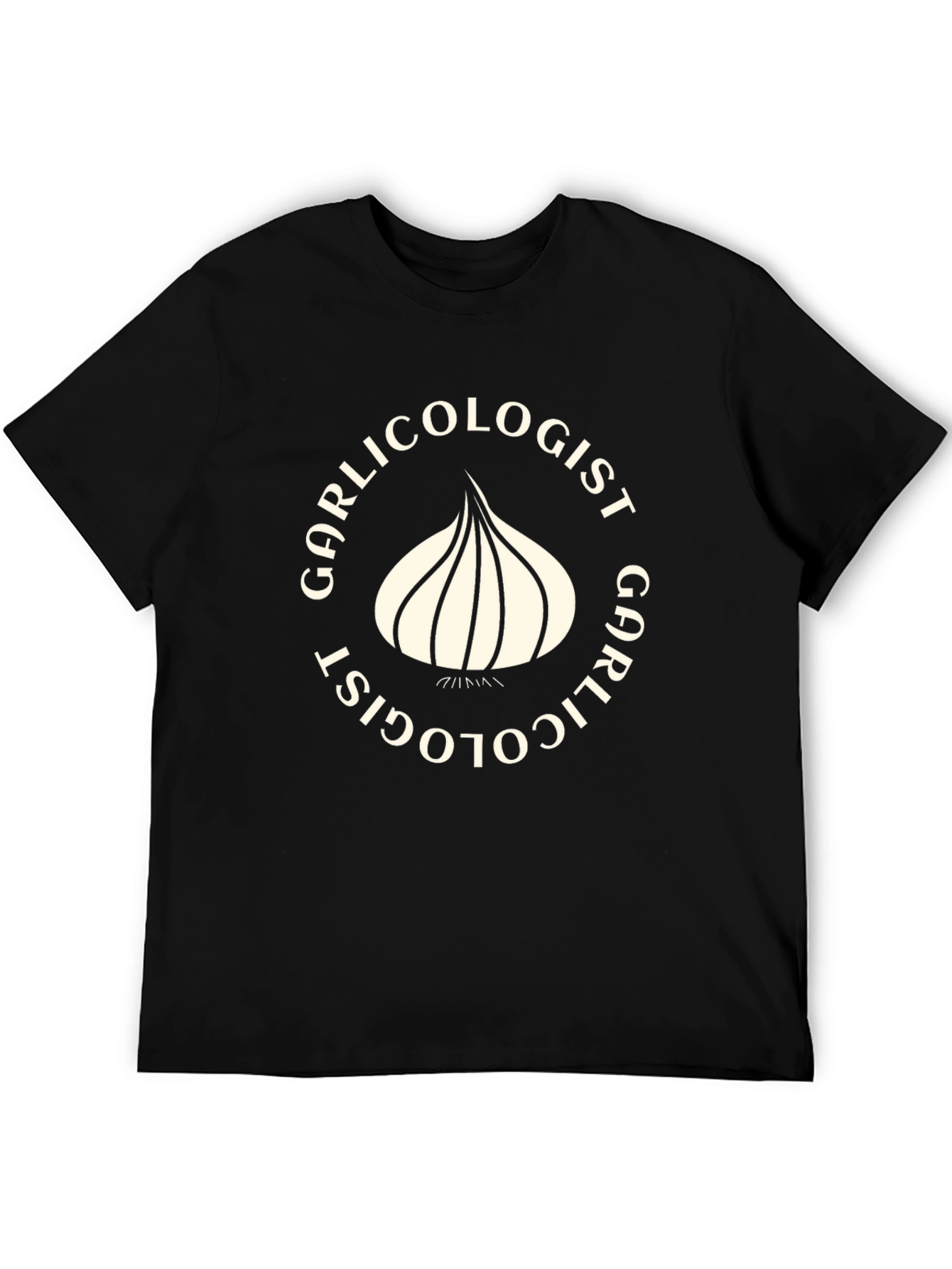 Black Garlicologist Black T-Shirt view 5
