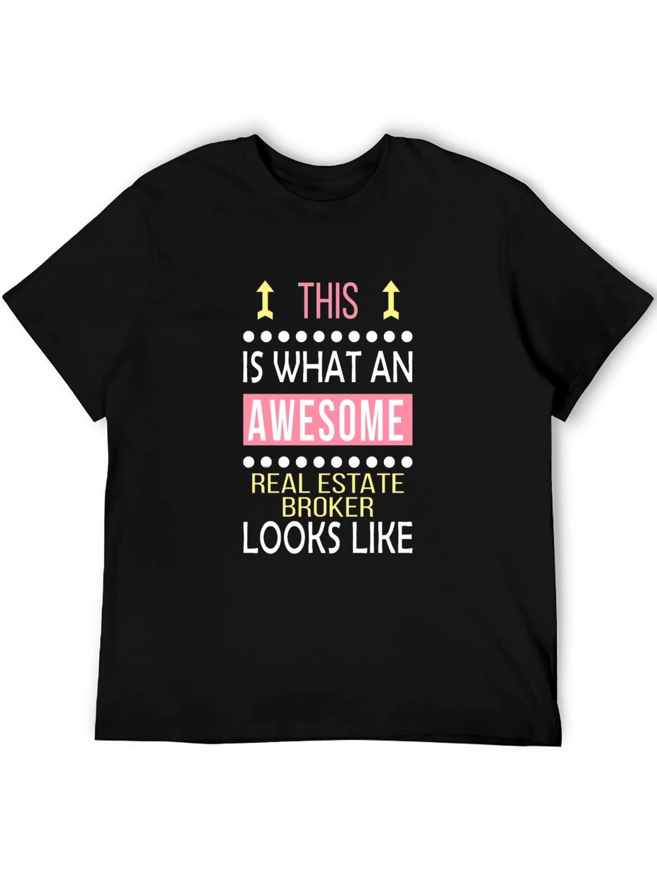 Black Awesome Real Estate Broker T-Shirt view 5