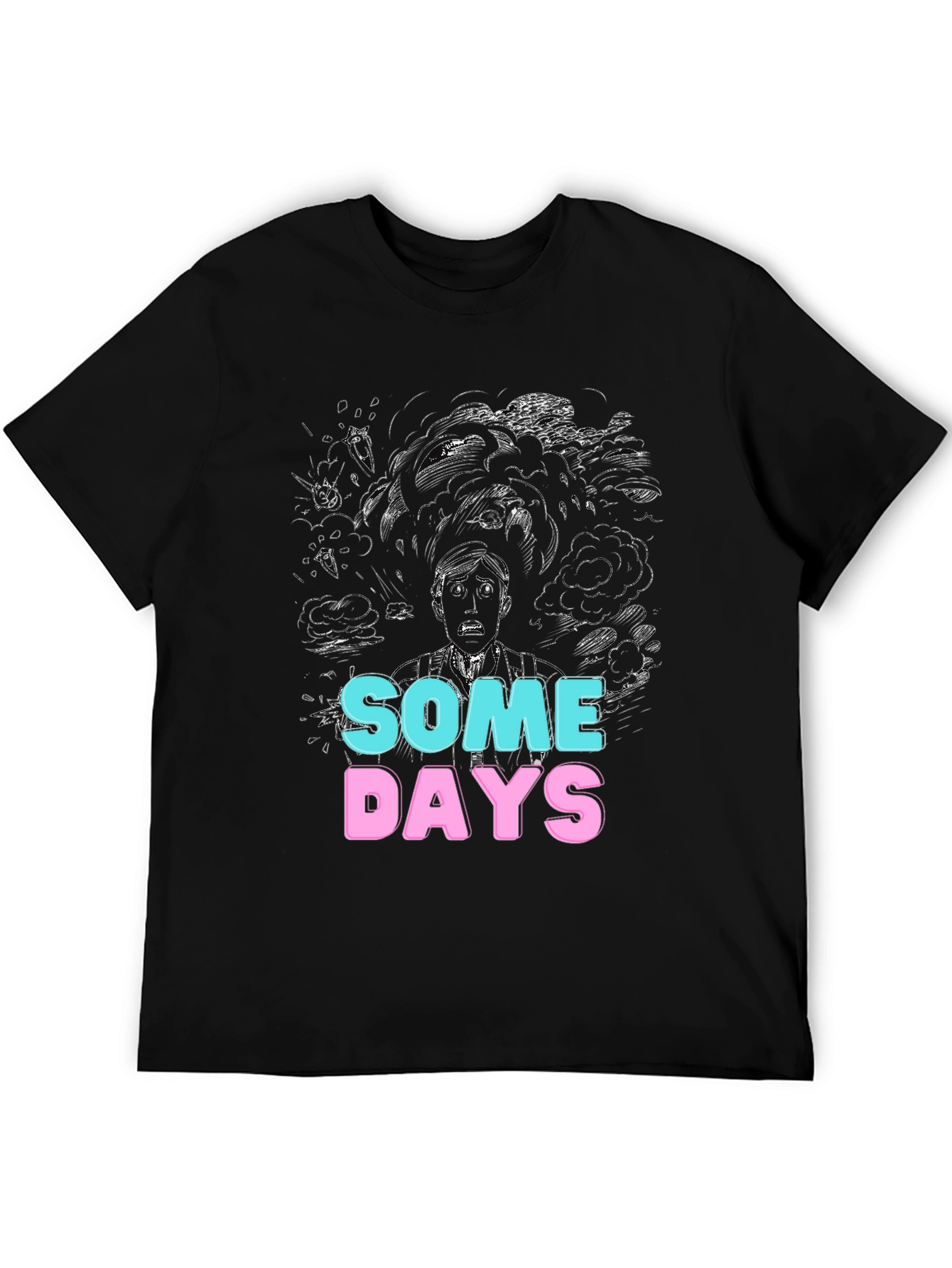 Black Some Days Graphic Tee - Unique Design view 5