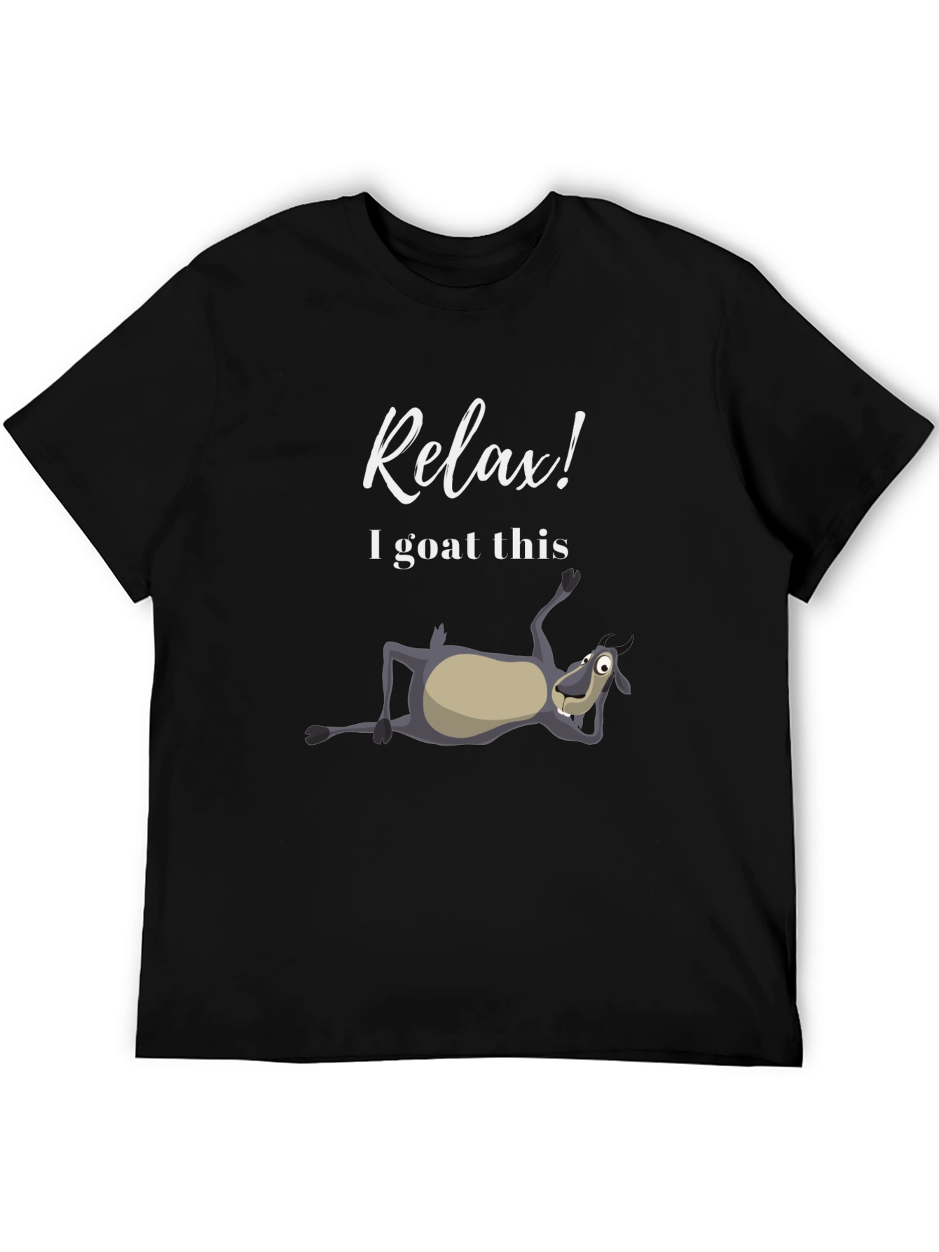 Black Relax, I Goat This T-Shirt - Funny Casual Tee view 5