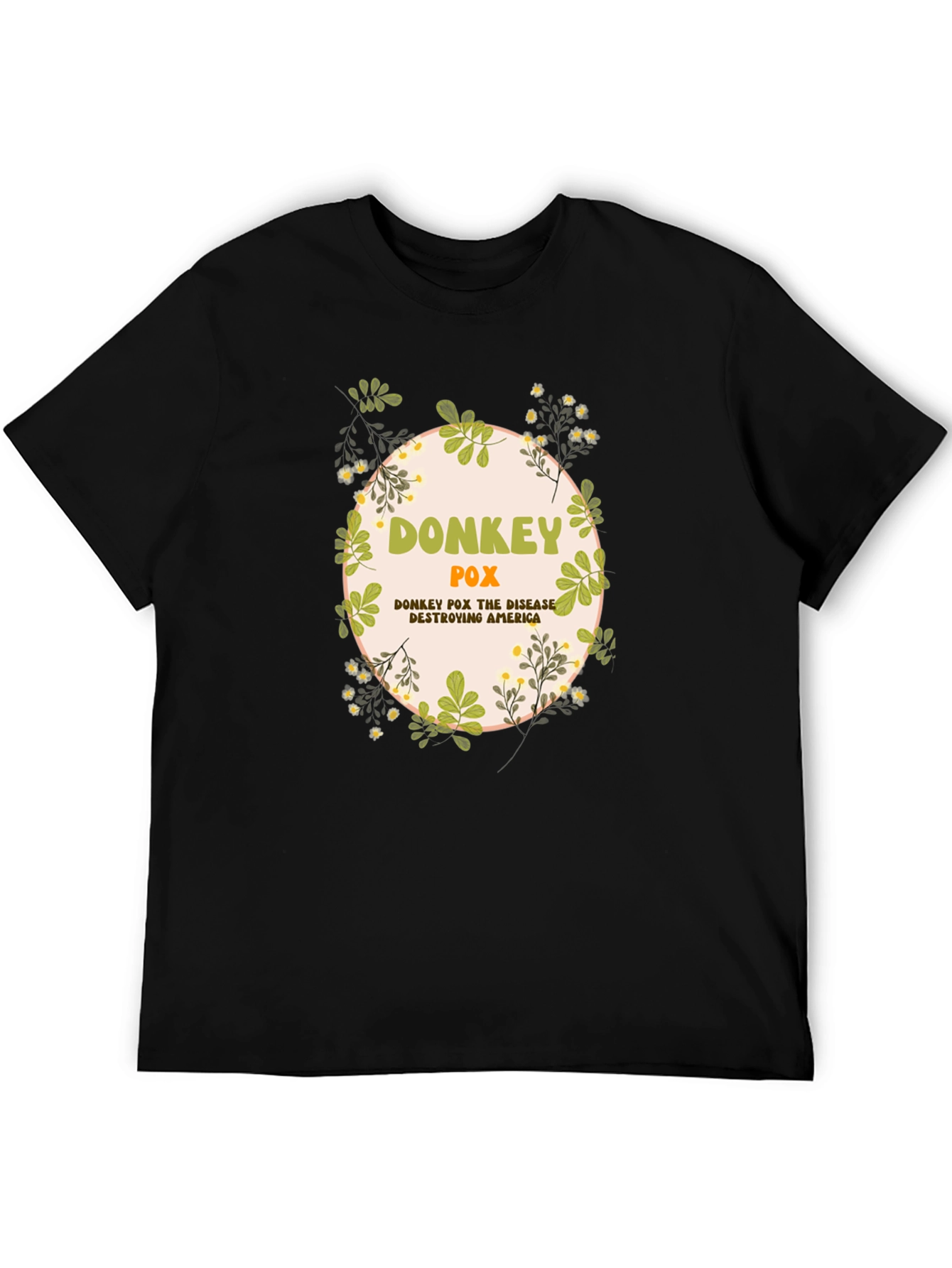 Black Donkey Pox T-Shirt - Funny Political Humor Tee view 5