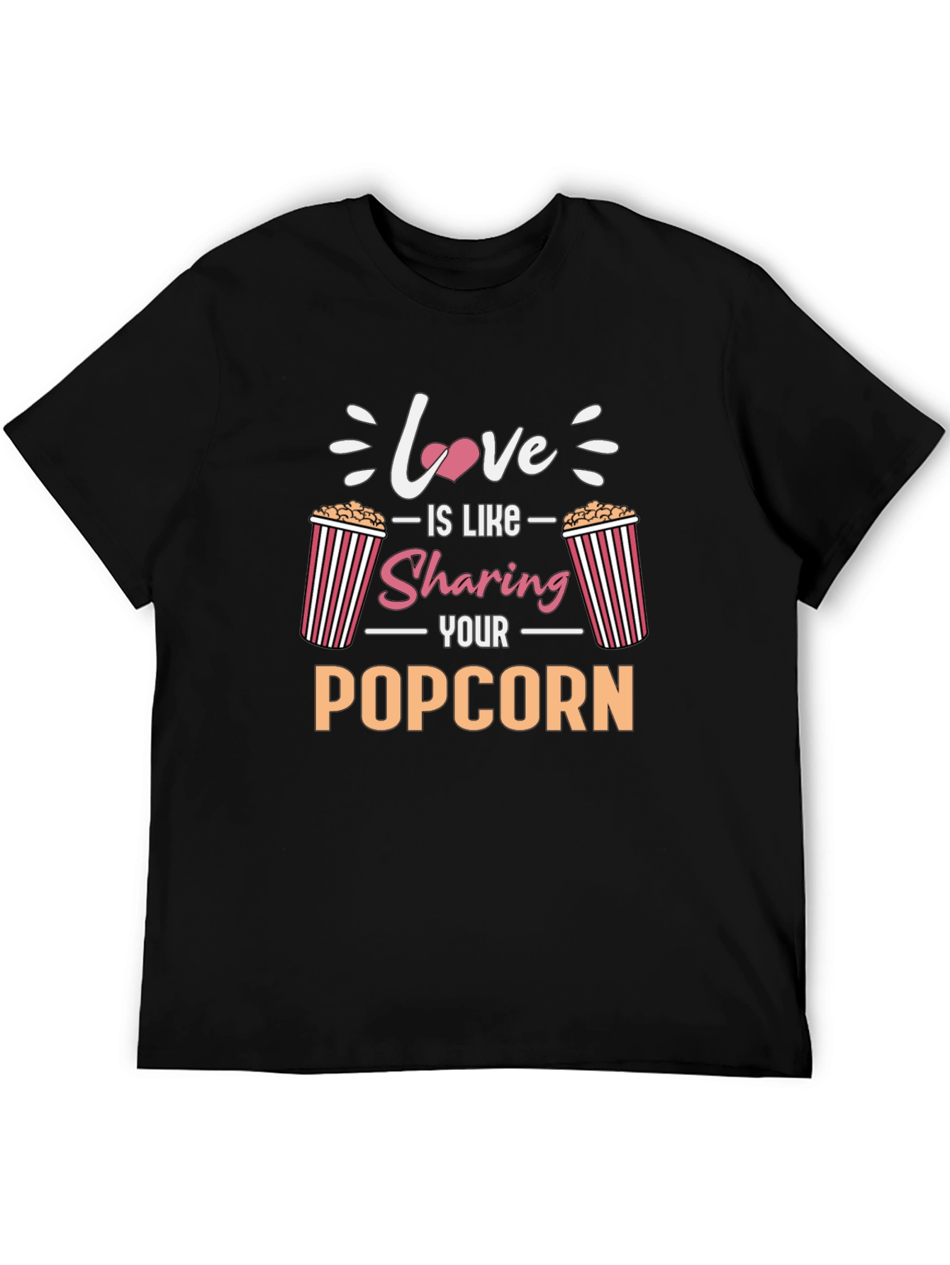 Black Love is Sharing Popcorn T-Shirt view 5