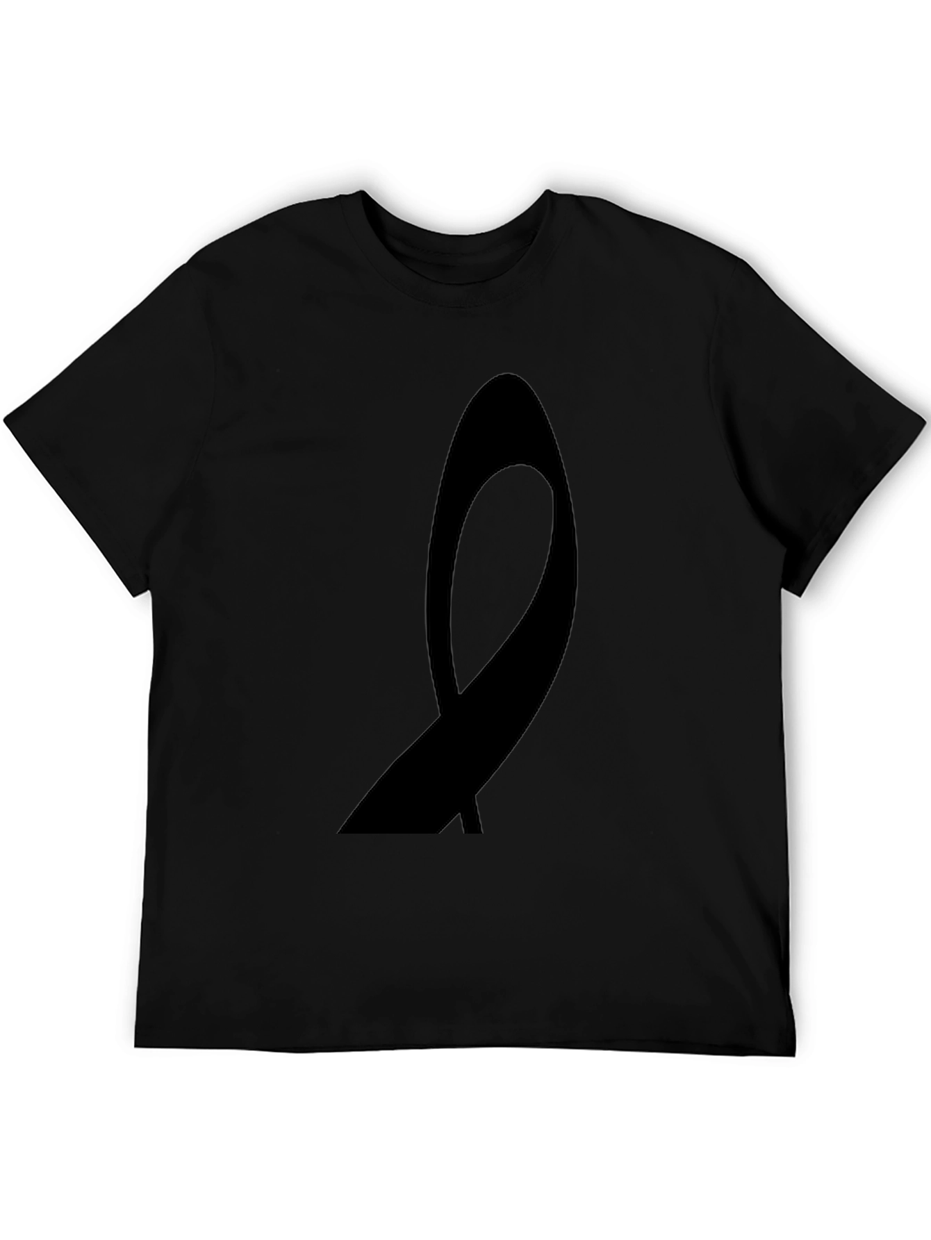 Black Men's Black Awareness Ribbon Graphic Tee view 5