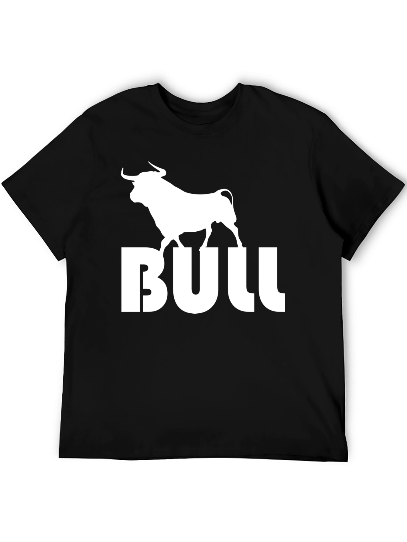 Black Bold Bull Graphic Tee - Black Cotton Blend view 5
