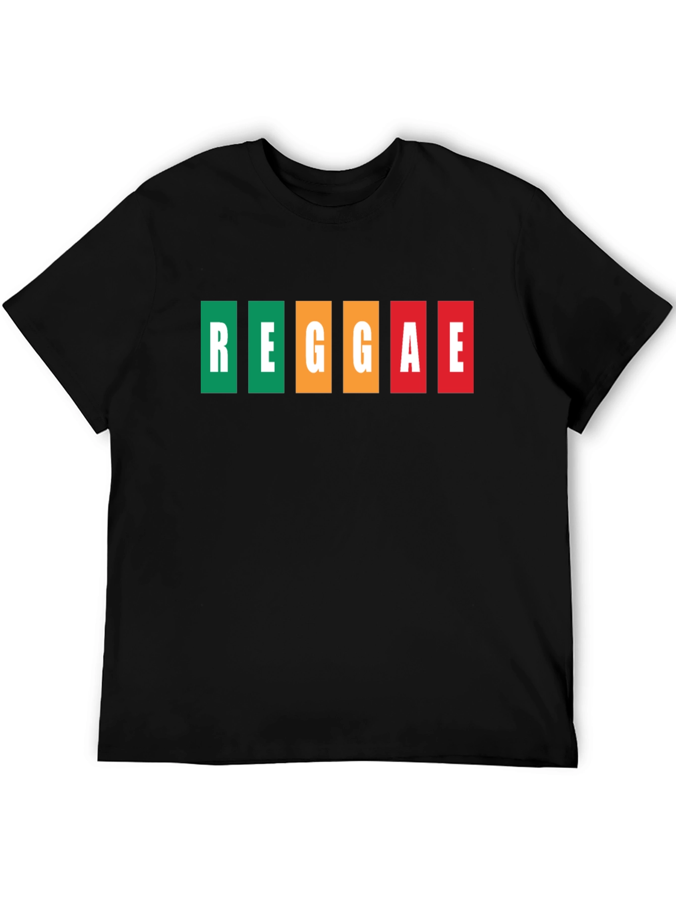 Black Reggae Music T-Shirt - Black view 5