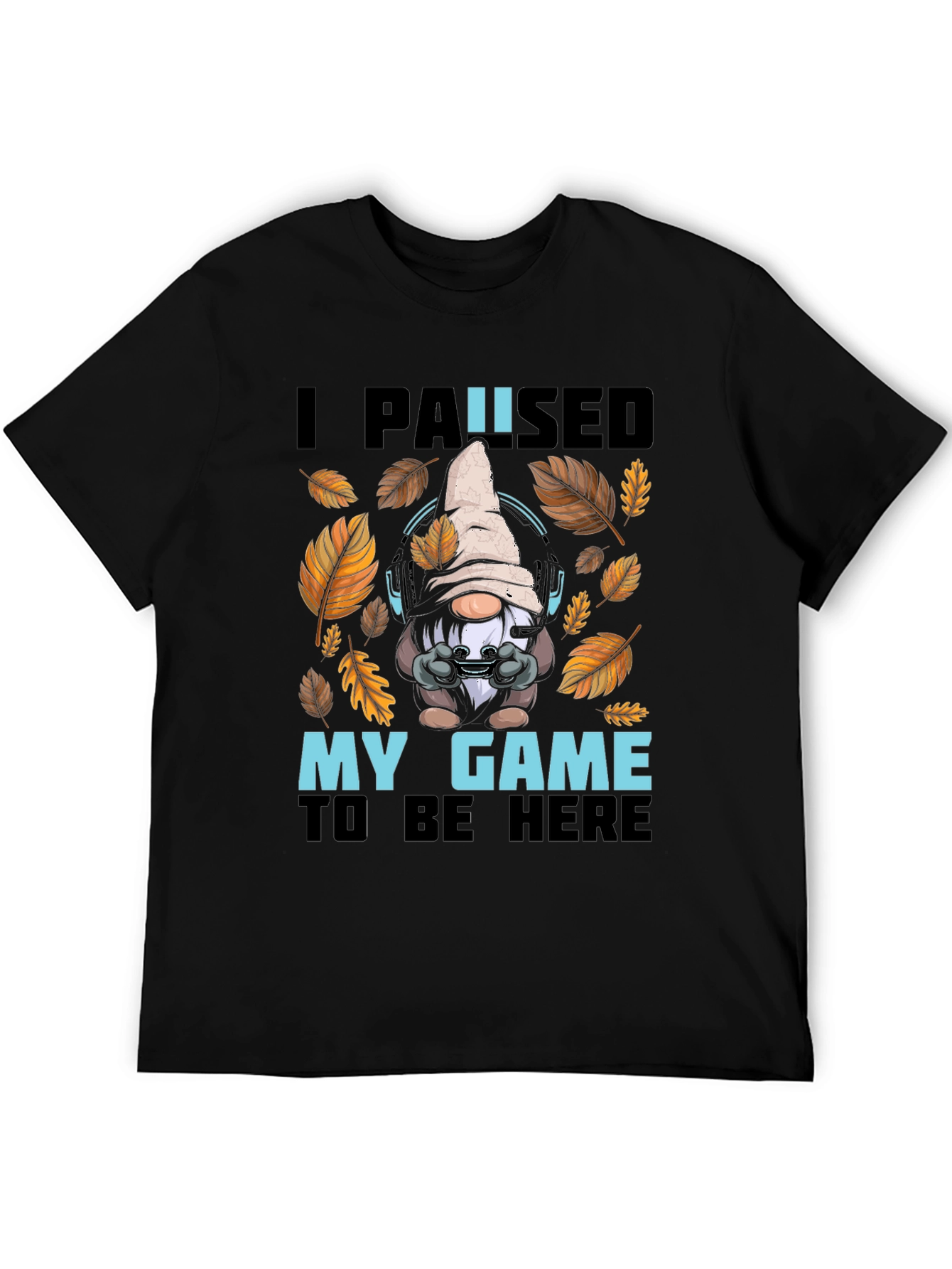 Black Gamer Gnome T-Shirt - I Paused My Game view 5